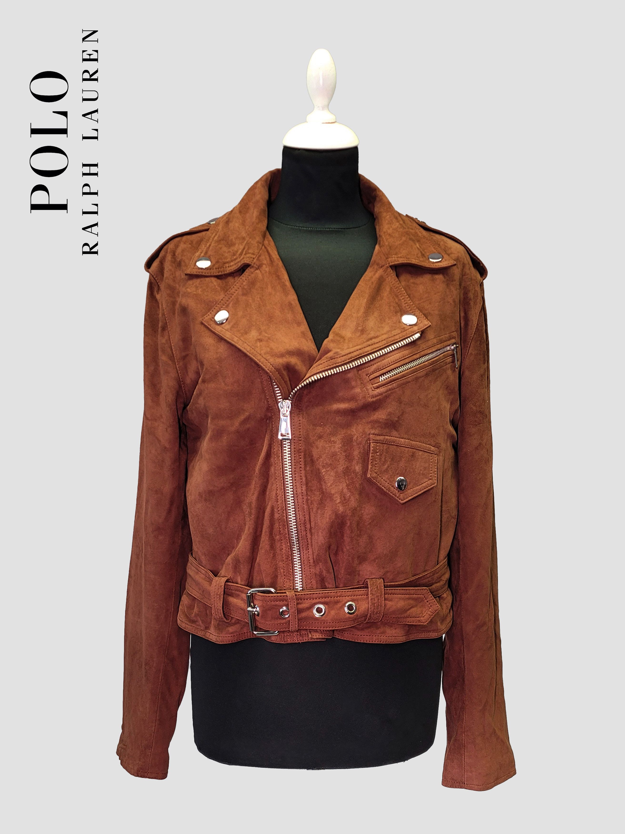 Polo Ralph Lauren Polo Ralph Lauren _ Goat Suede _ Biker Leather Jacket Size L / US 10 / IT 46 - 1 Thumbnail