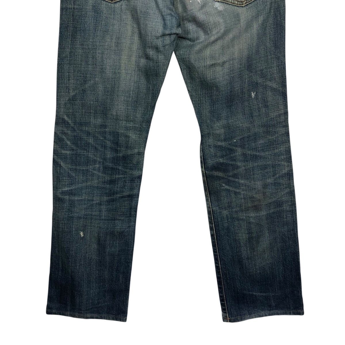 OMNIGOD Omnigod Japanese Selvedge Distressed Faded Indigo Denim Rare Size US 32 / EU 48 - 12 Thumbnail