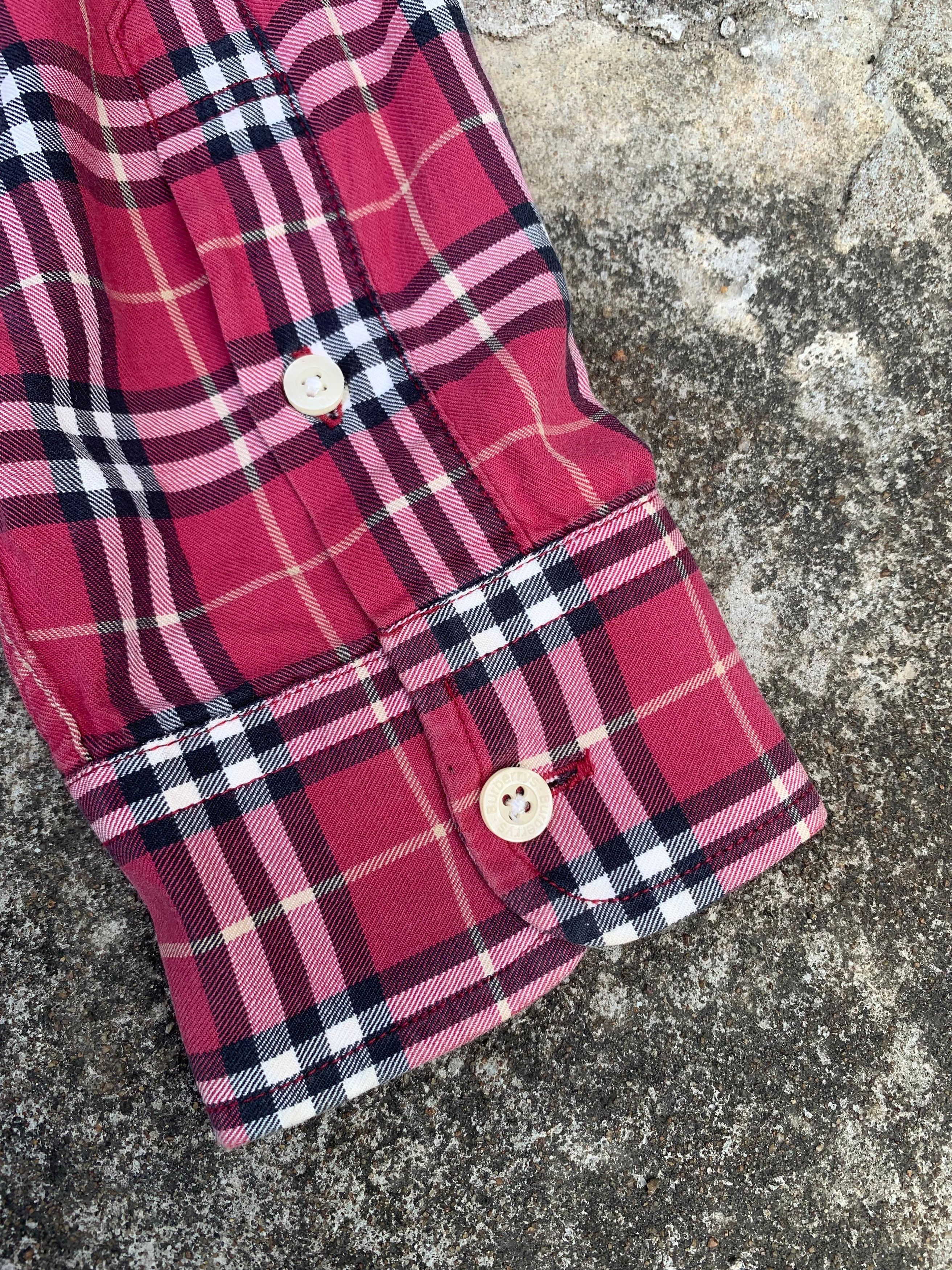 Burberry VTG burberrys Red Nova check Shirt Size US S / EU 44-46 / 1 - 6 Thumbnail