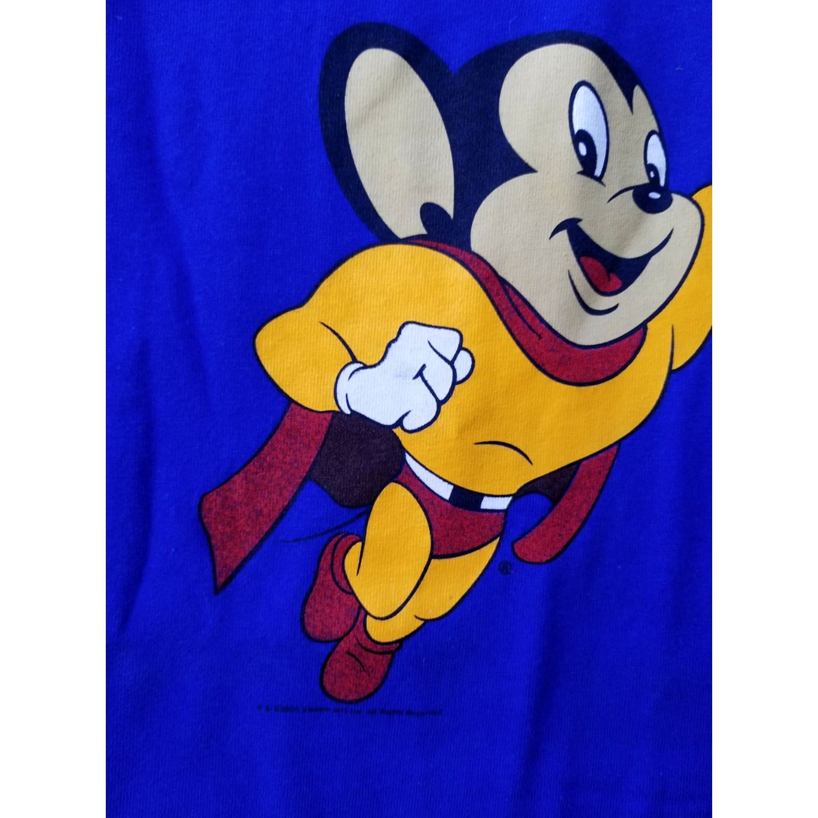 Vintage VINTAGE Mighty Mouse Viacom Shirt Large Men Blue 90s T-Shirt Short Sleeve M&O Knitsك Size US L / EU 52-54 / 3 - 2 Thumbnail