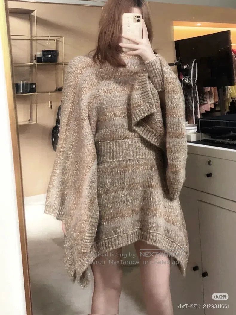 Chanel Chanel 18k Forest Series Gold-plated Knitted Cloak Dress Size XXS / US 00 / IT 34 - 9 Thumbnail