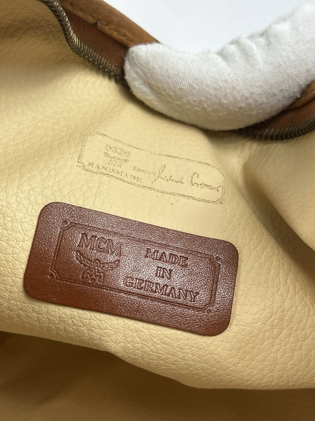 MCM MCM Cognac Leather Clutch Bag Size ONE SIZE - 7 Thumbnail