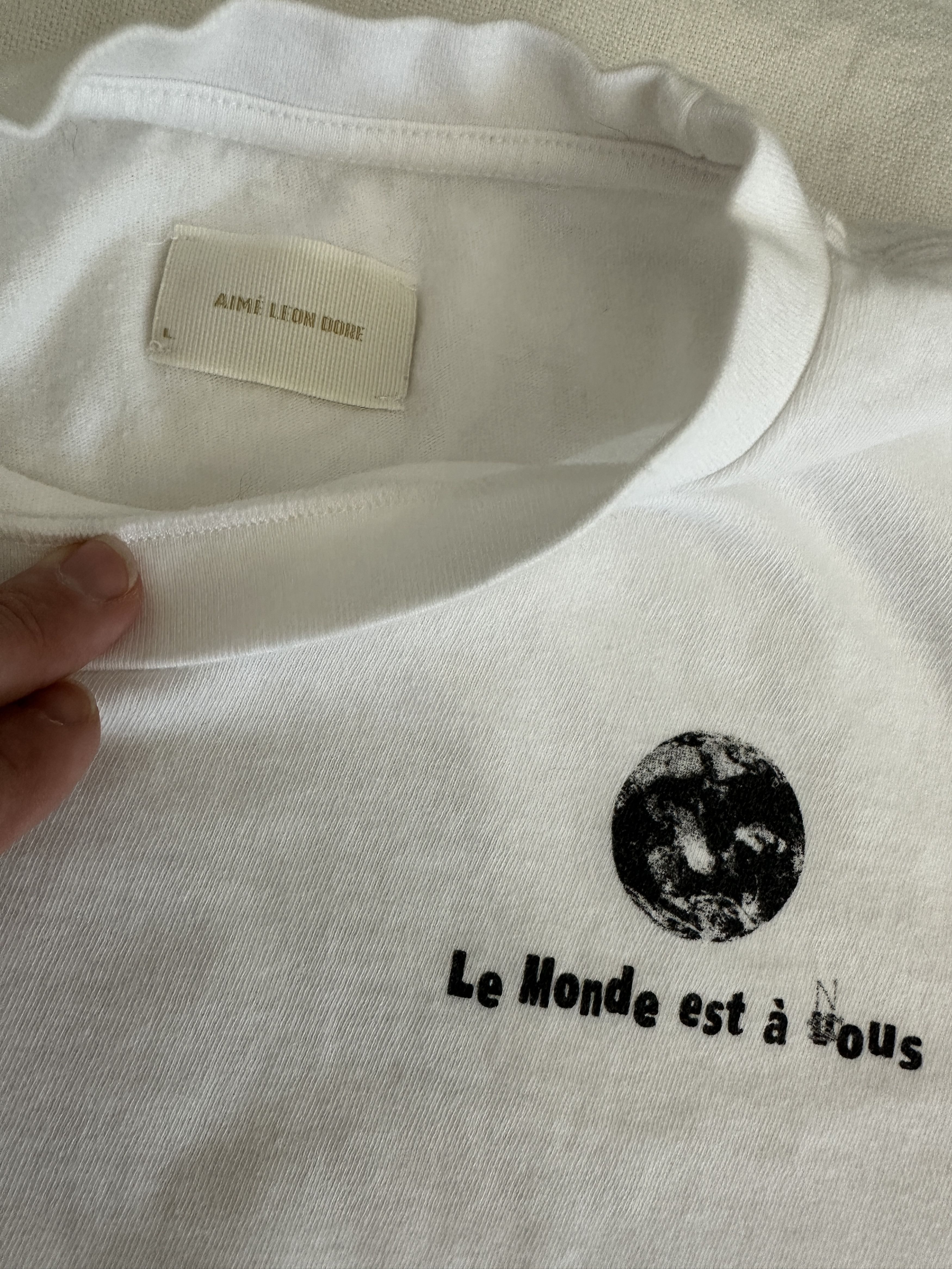 Aime Leon Dore La Haine "Le Monde est a Nous" globe movie shirt Size US L / EU 52-54 / 3 - 2 Thumbnail