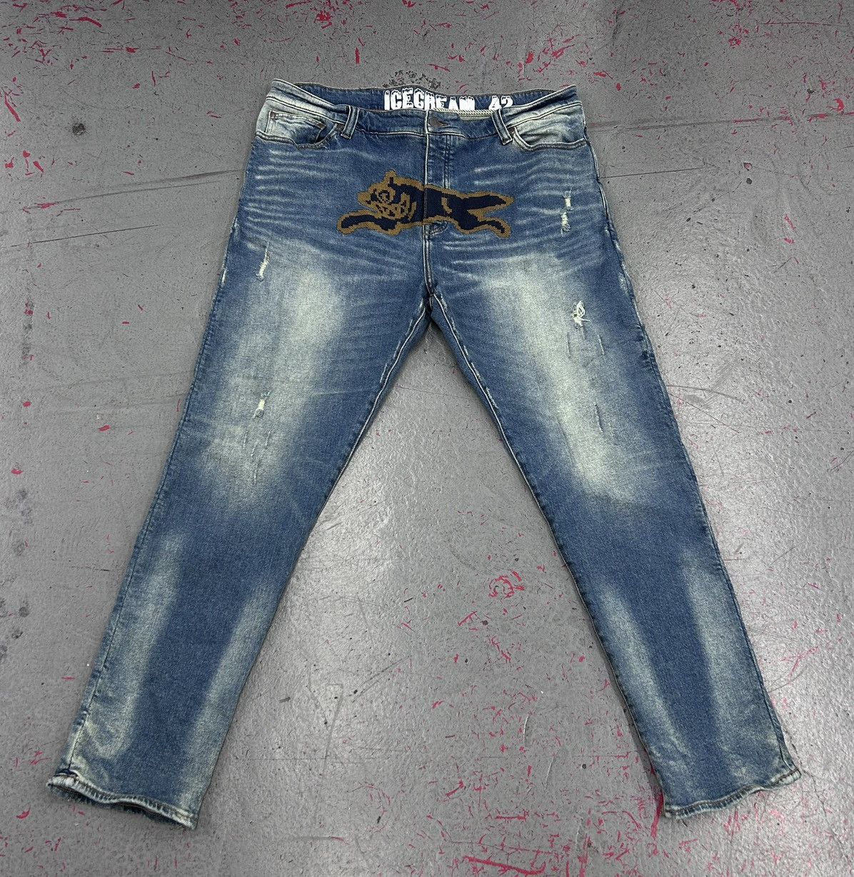 Icecream Icecream Stitched Skinny Custard Jeans Size 42 Size US 42 / EU 58 - 2 Thumbnail
