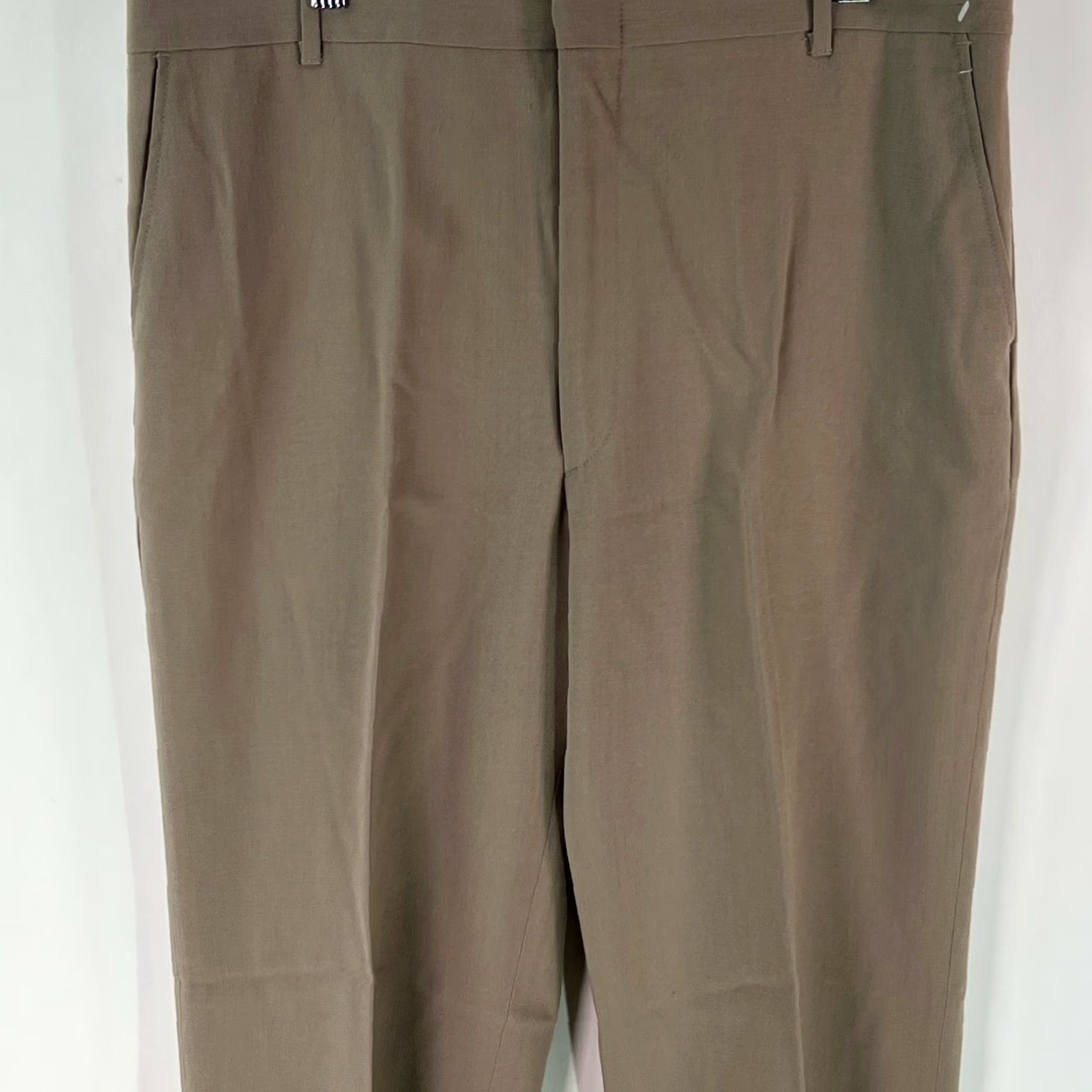 Vintage Vintage Adolfo Mens Dress Pants Solid Tan Size 36X32 Mid Rise Straight Leg Business Casual Size US 36 / EU 52 - 4 Thumbnail