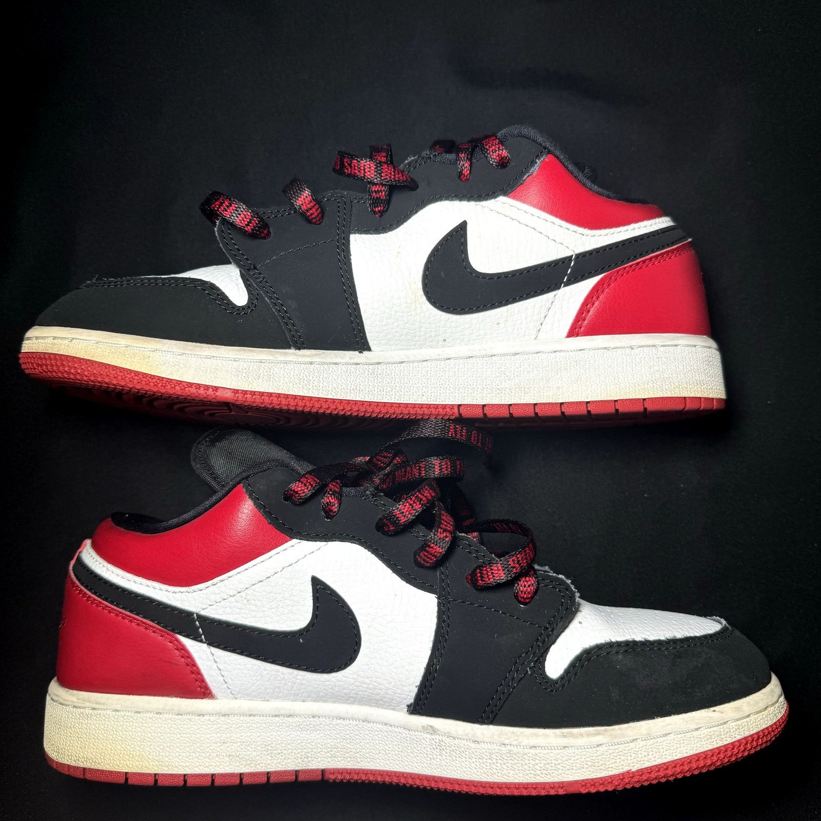 Jordan Brand × Nike Size 7 - Nike Air Jordan 1 Low GS Black Toe Men's Shoes Size US 7 / EU 40 - 3 Thumbnail