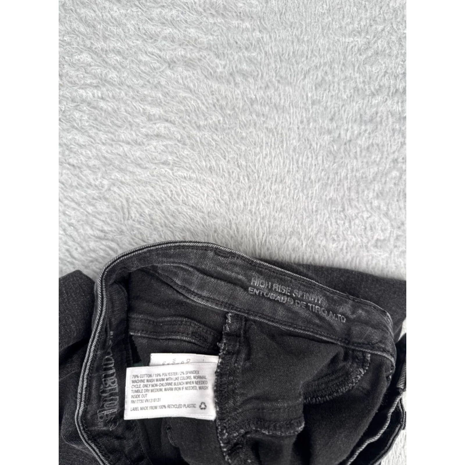 Vintage Wild Fabel Jeans 00 Black Mid Rise Skinny Cotton Blend 25x27 Womens Size 24" / US 00 / IT 34 - 7 Thumbnail