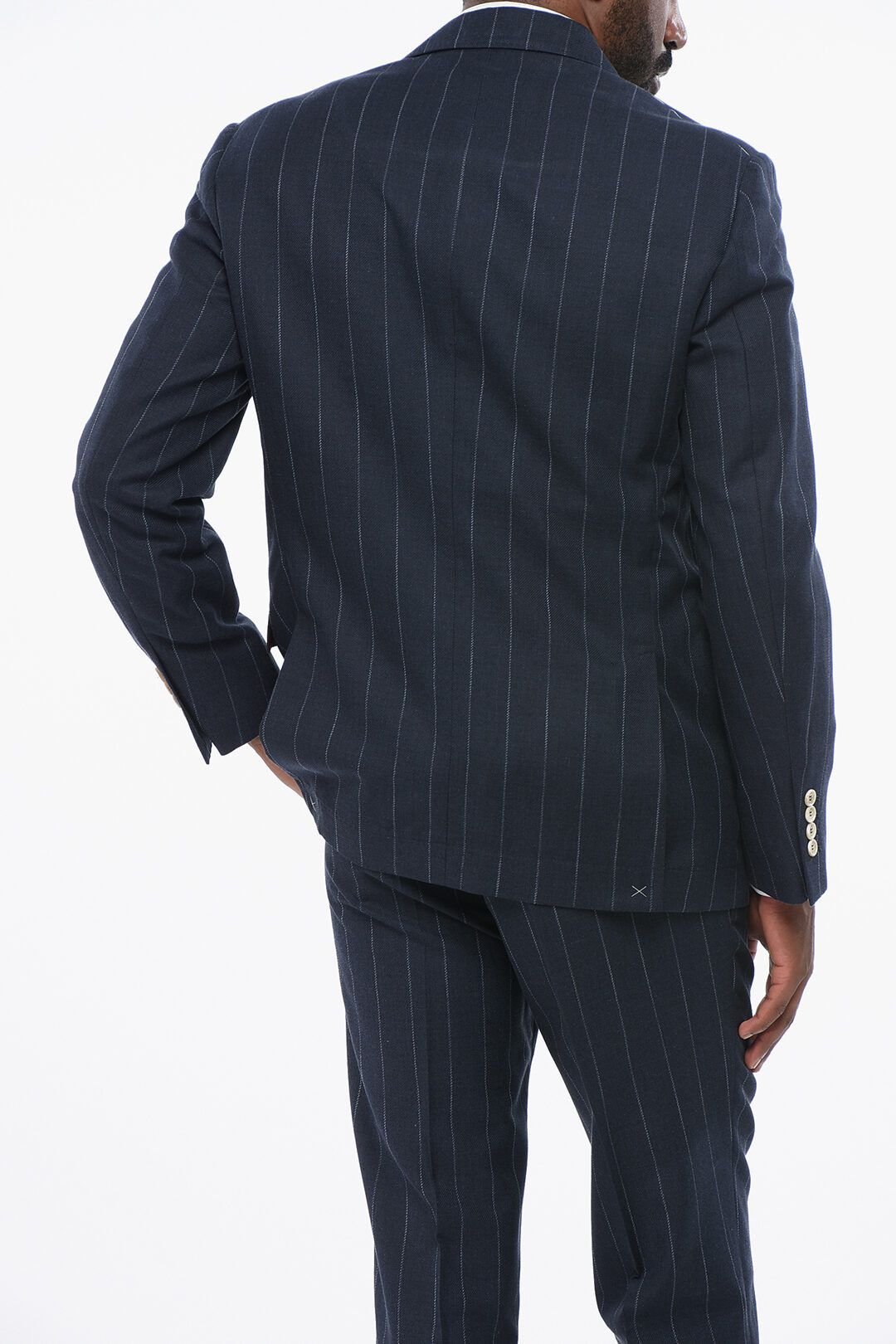 Brunello Cucinelli og1mm0725 3-Pocketed Cotton Blend Suit in Blue Size US L / EU 52-54 / 3 - 5 Thumbnail