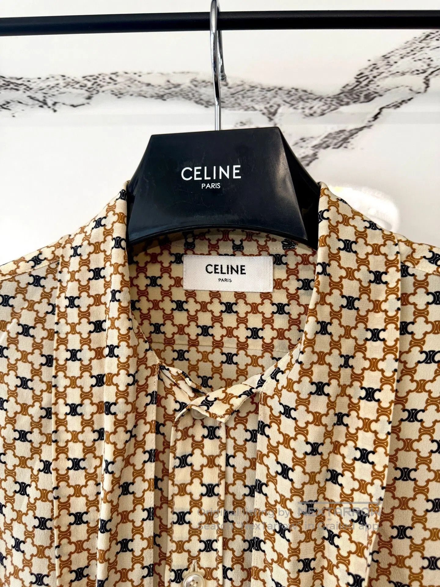Celine celine printed silk tie front shirt. Size M / US 6-8 / IT 42-44 - 2 Thumbnail