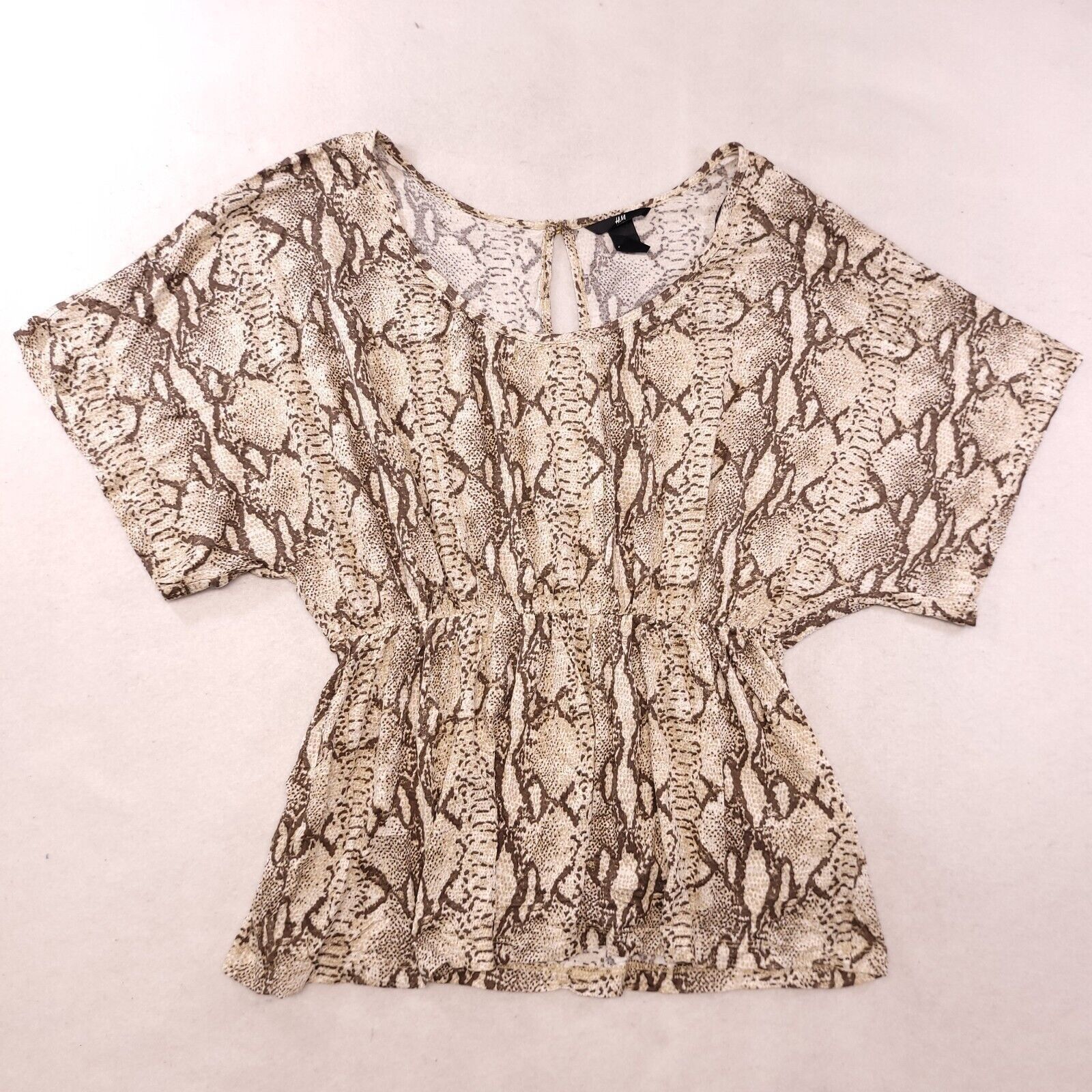 H&M H&M Casual Blouse Shirt Womens Size Small S Brown Beige Size S / US 4 / IT 40 - 2 Thumbnail