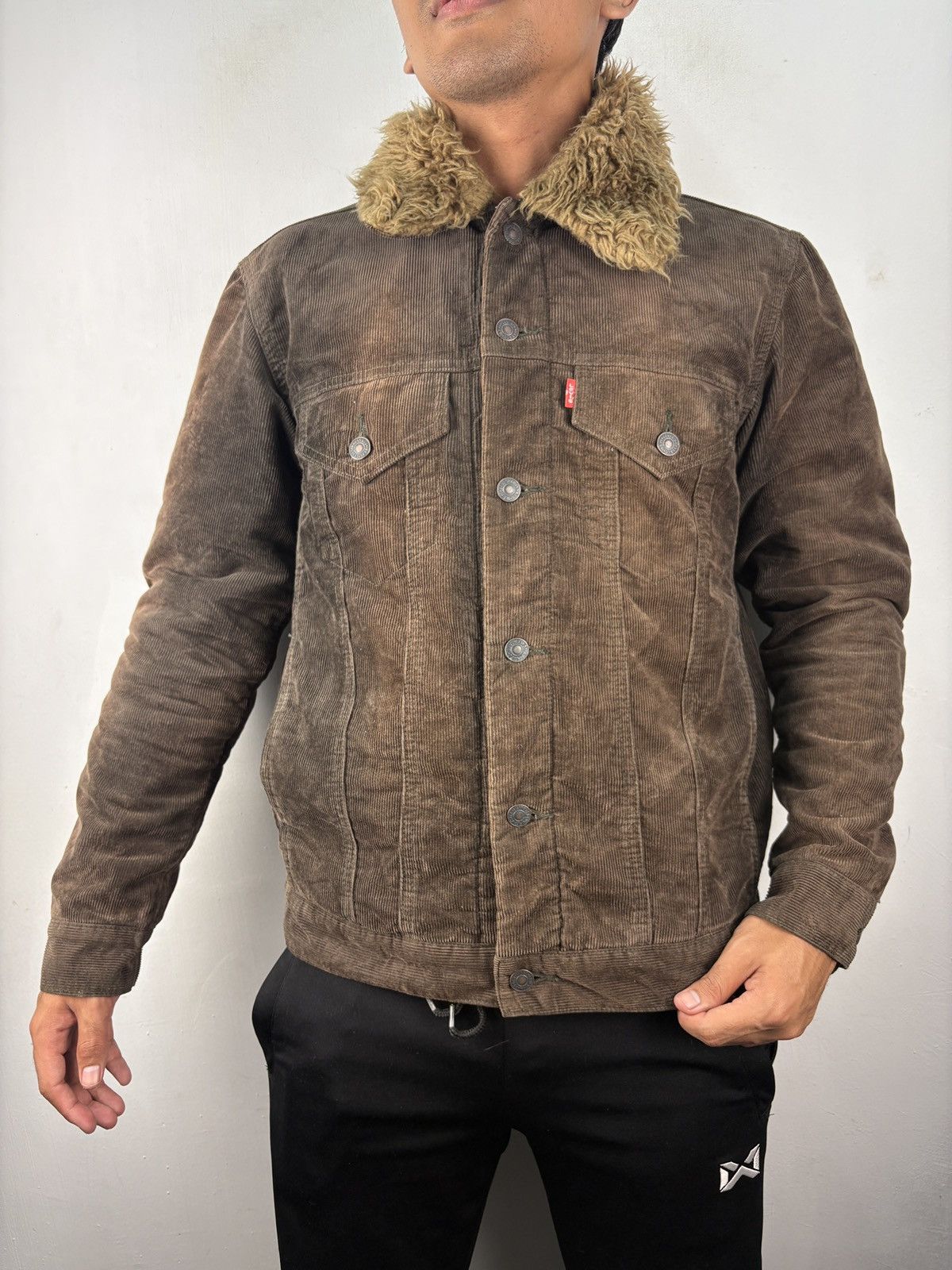 Levi's Levi’s Sample Faded Brown Corduroy Jacket Sherpa Collar Size US L / EU 52-54 / 3 - 1 Thumbnail