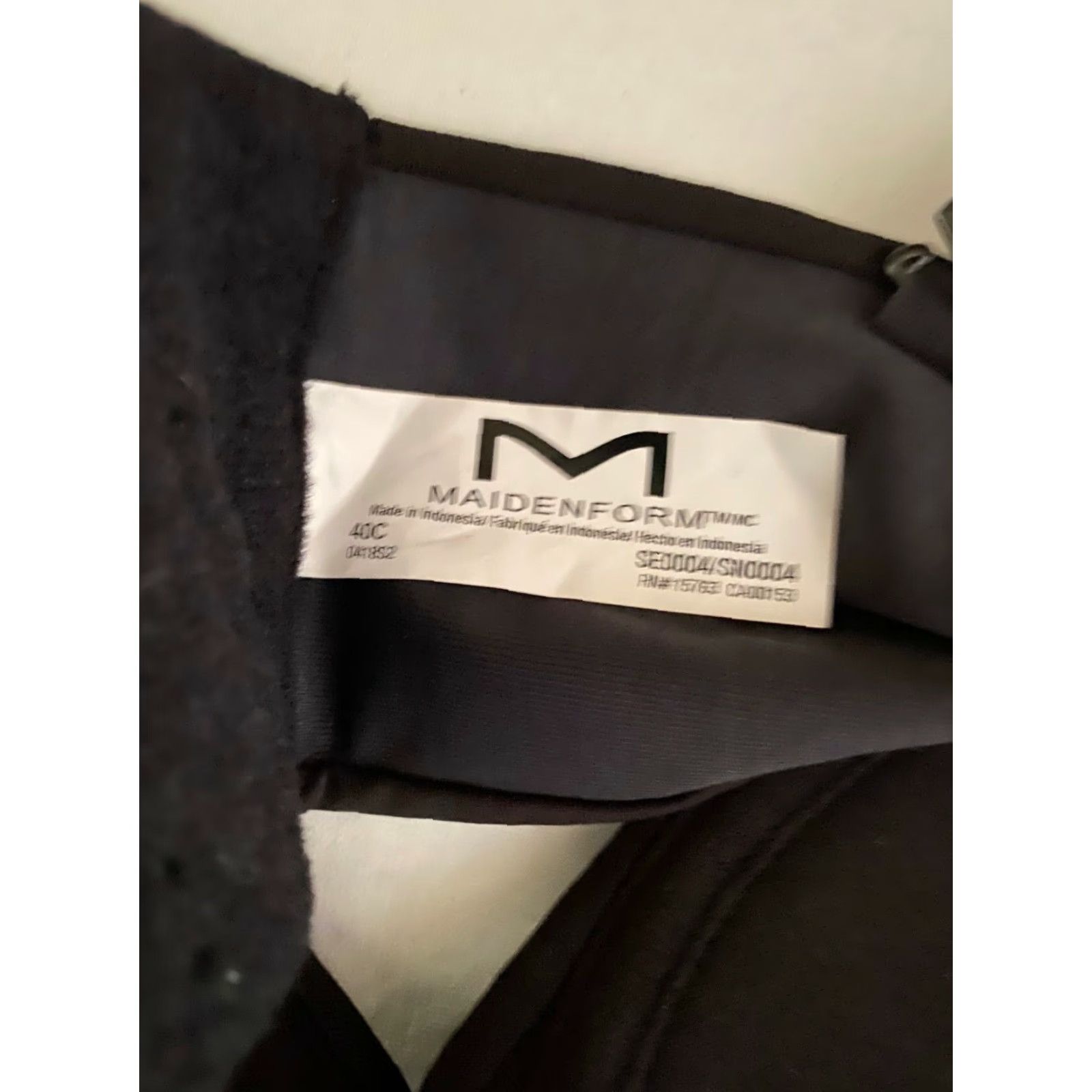 Vintage Maidenform Bra Black 40C Full Coverage Convertible Push Up Underwire Women 5032 N/A Size ONE SIZE - 3 Thumbnail