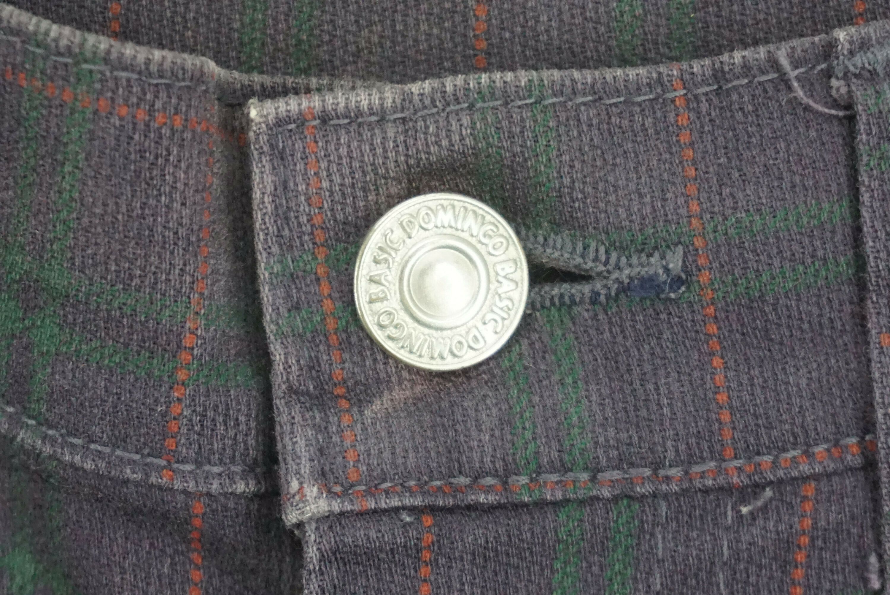 Japanese Brand Domingo Jeans fit W27xL32 Tartan Denim Made in Japan Size 27" / US 4 / IT 40 - 5 Thumbnail