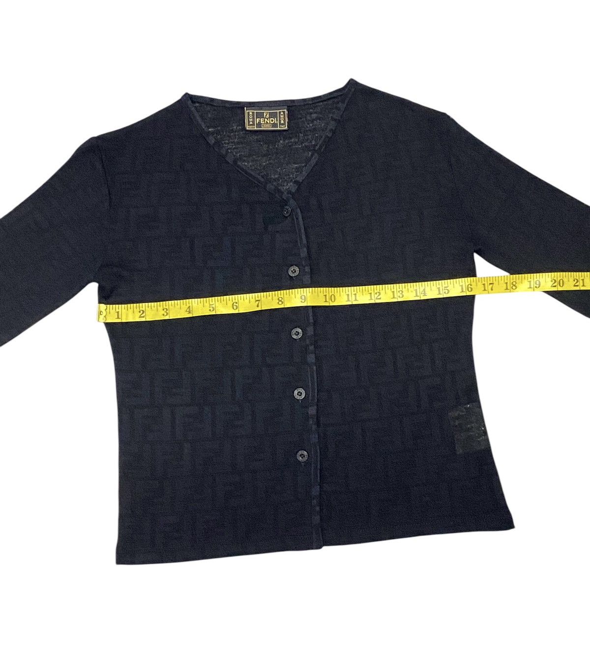 Fendi Vintage Fendi Monogram V-Neck Cardigan Size M / US 6-8 / IT 42-44 - 12 Thumbnail