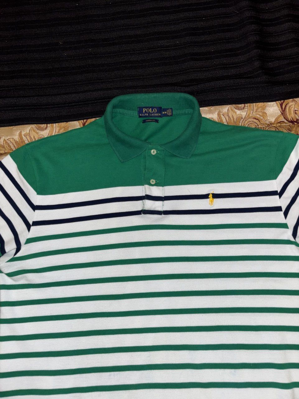Polo Ralph Lauren Polo Ralph Lauren Green and white men's striped shirt M Size US M / EU 48-50 / 2 - 4 Thumbnail
