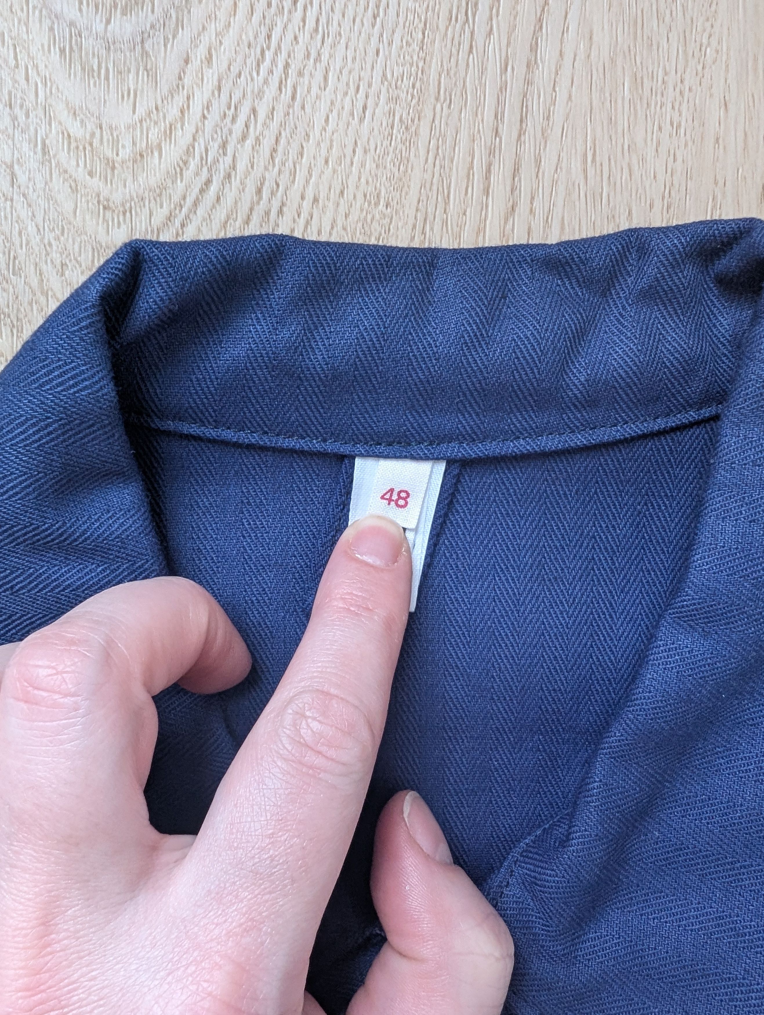 Vintage VTG sanfor moleskin blue jacket workwear French chore coat Size US M / EU 48-50 / 2 - 7 Thumbnail