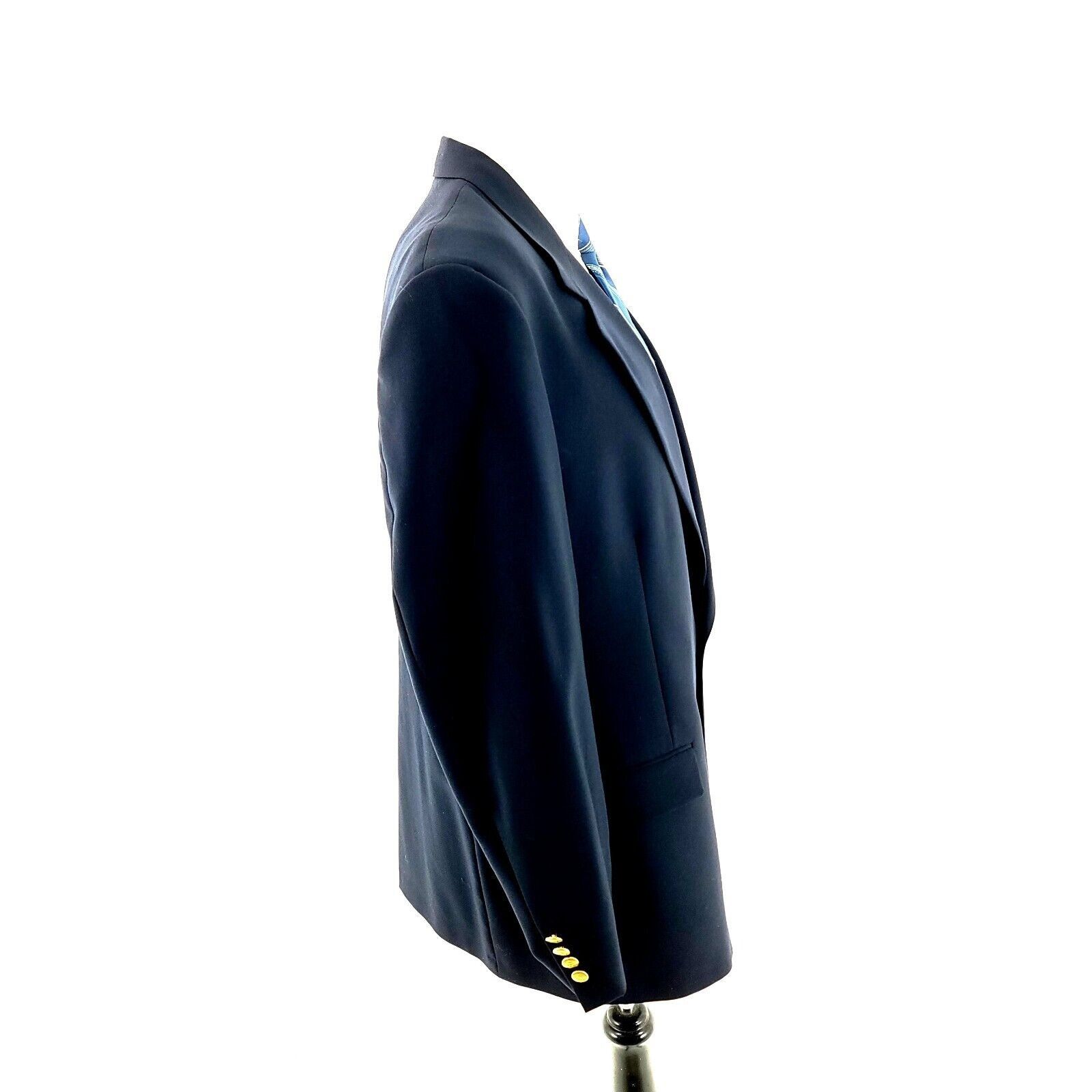 Austin Reed Austin Reed London England Wool 2 Gold Button Blazer 42L Blu Size 42L - 7 Thumbnail