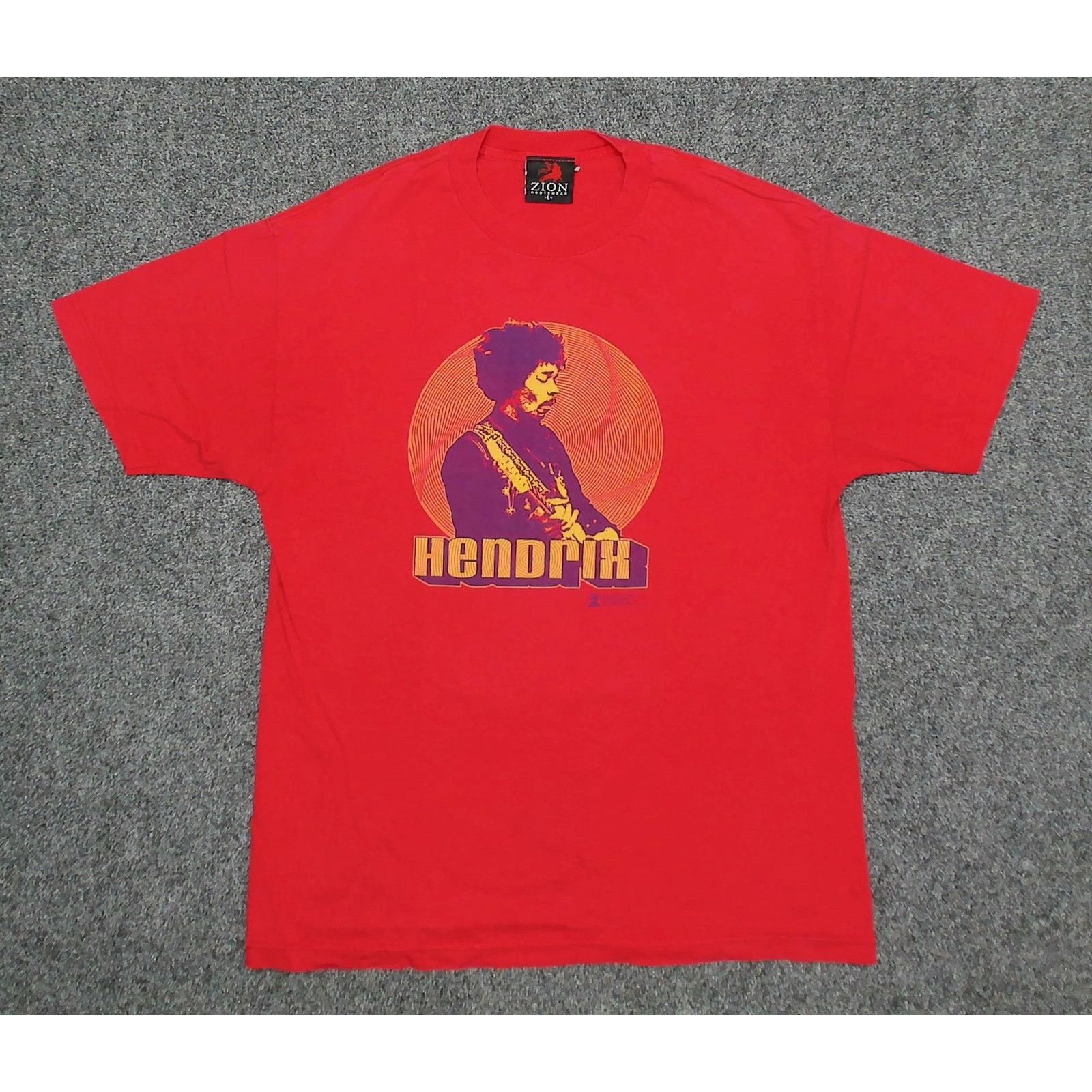 Zion Rootswear Zion Rootswear 2001 Jimi Hendrix Faded Thrashed Grunge Tee L Size US L / EU 52-54 / 3 - 3 Thumbnail