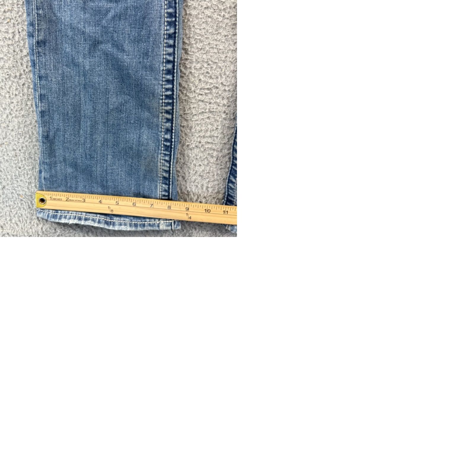 Miss Me Miss Me Jeans Womens 29 Blue Mid Rise Distressed Embellished Bootcut Cowboy Pattern Western 33in Inseam Size 29" - 9 Thumbnail