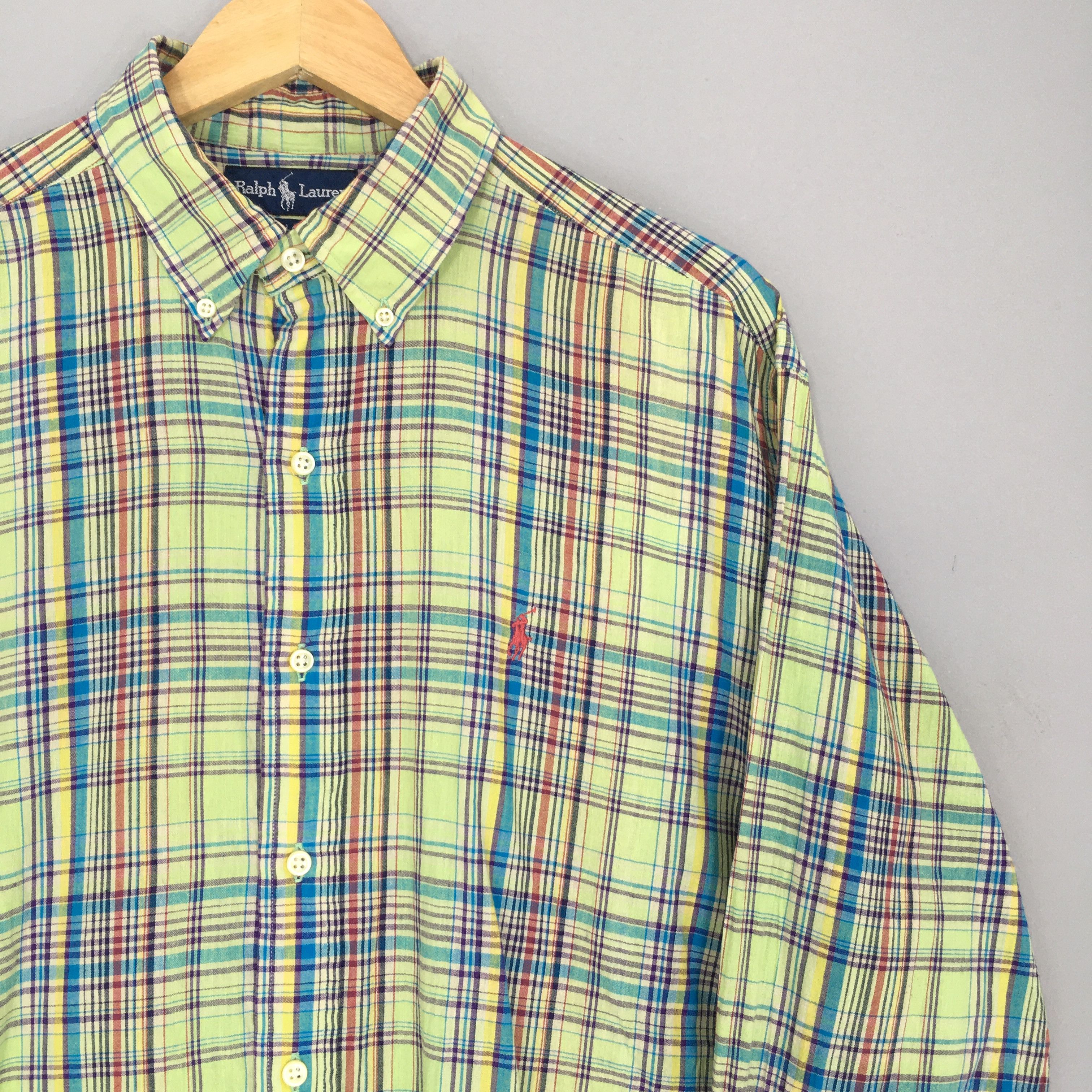 Polo Ralph Lauren Vintage 90s Polo Ralph Lauren Checkered Flannel Shirt Large Size US L / EU 52-54 / 3 - 2 Thumbnail