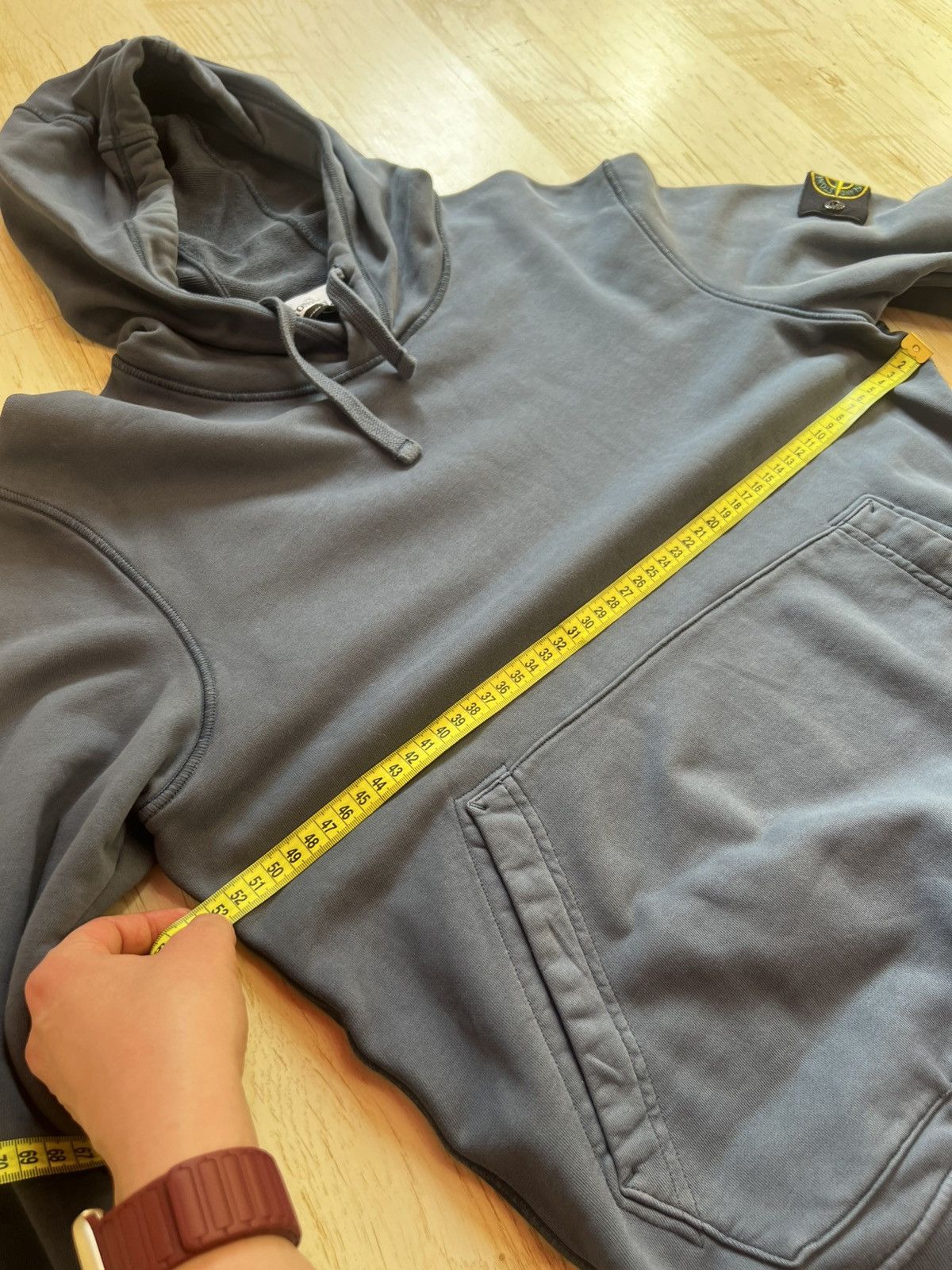 Stone Island Stone Island Hoodie Washed Blue Size M Compass Patch Size US M / EU 48-50 / 2 - 15 Thumbnail