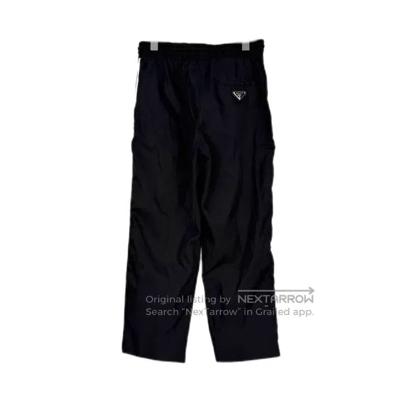 Prada Prada Black metal triangle nylon trousers Size 25" / US 0 / IT 36 - 2 Thumbnail