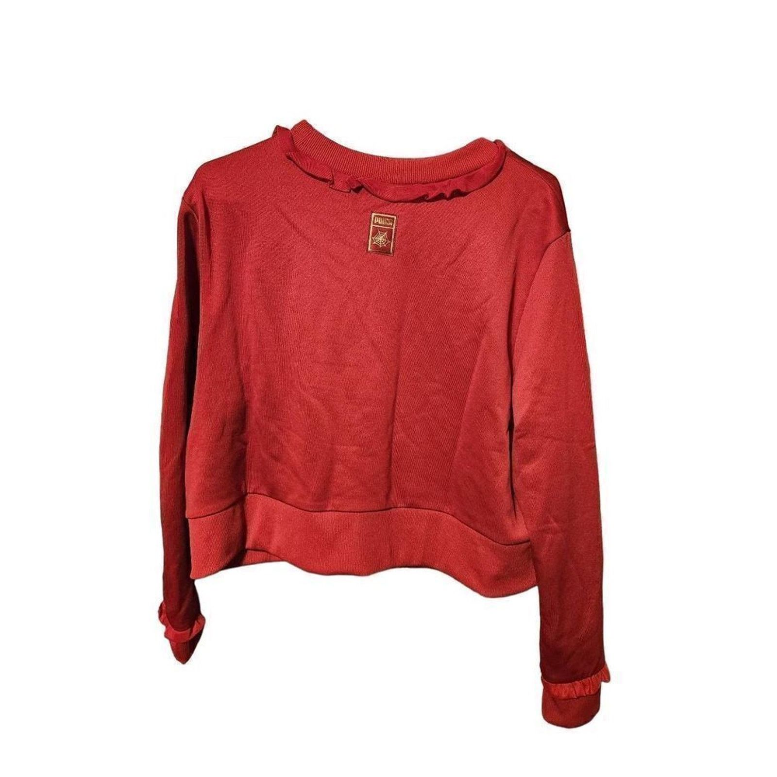 Puma Puma XL Rouge dahlia cropped crew sweatshirt Size XL / US 12-14 / IT 48-50 - 2 Thumbnail