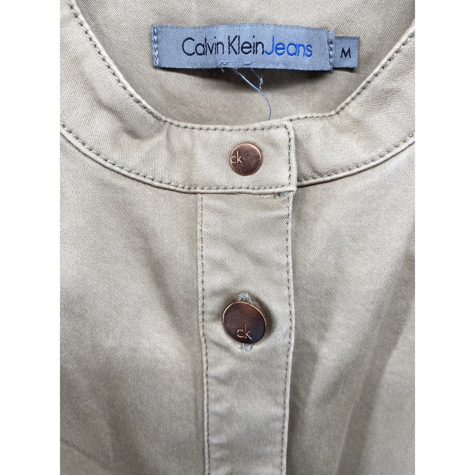Calvin Klein Calvin Klein Cap Sleeve Button Up Shirt Dress Women’s Size M Beige Dress Shirt Dress Women’s Cap Sleeve Button Up CK Size M / US 6-8 / IT 42-44 - 4 Thumbnail