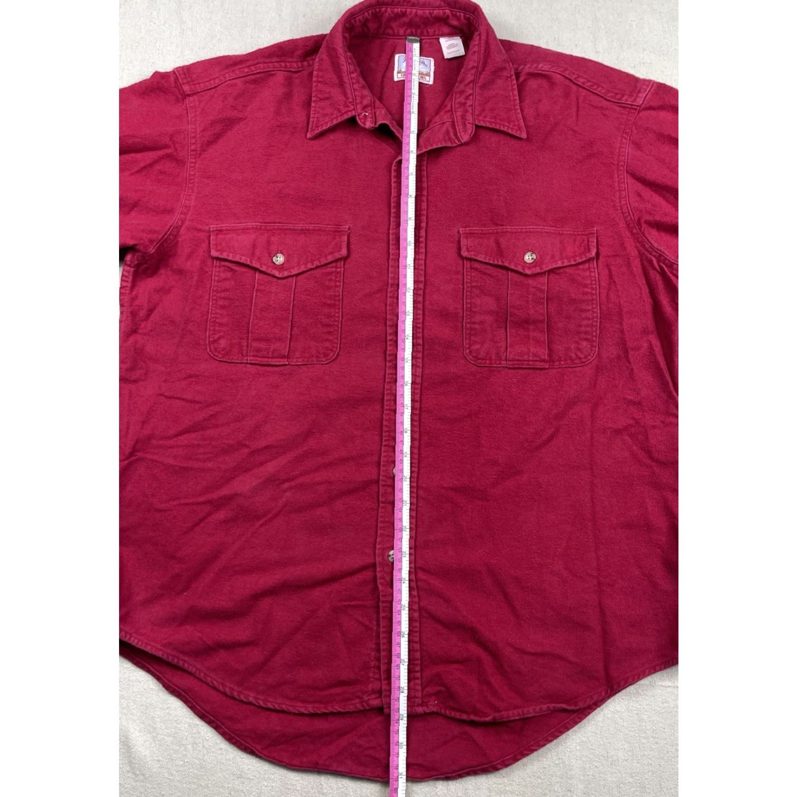 Vintage VINTAGE Prentiss Outdoors Shirt Chamois Flannel Western Button-Up Mens Sz L Red Plaid 100% Cotton Rodeo USA 90s Size US L / EU 52-54 / 3 - 6 Thumbnail