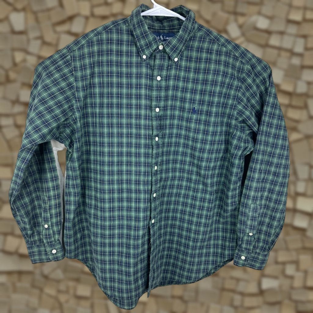 Polo Ralph Lauren VINTAGE Polo Ralph Lauren Mens Classic Fit Shirt XL Plaid Long Sleeve Button Size US XL / EU 56 / 4 - 1 Thumbnail