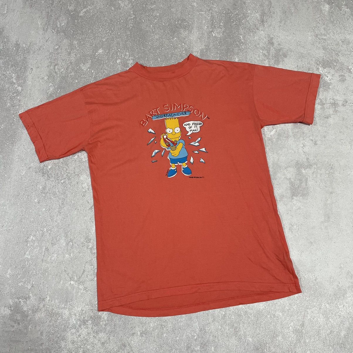 The Simpsons × Vintage RARE OG The Simpsons 1991 Bart Simpson White Promo Tee Size US L / EU 52-54 / 3 - 1 Thumbnail