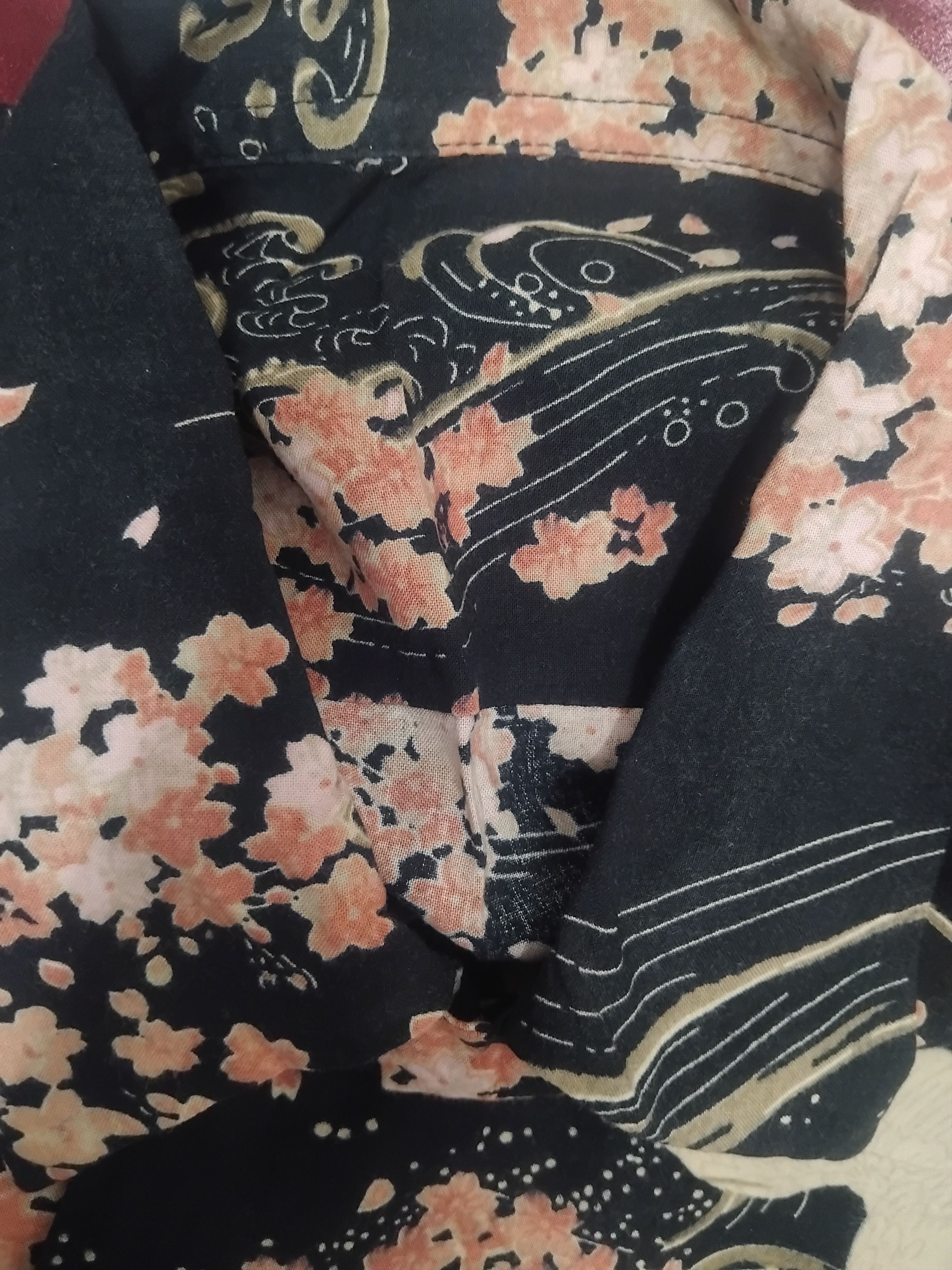 Japanese Brand 💥Bird and sakura japan inspired 100% rayon Hawaiian shirt Size US M / EU 48-50 / 2 - 2 Thumbnail