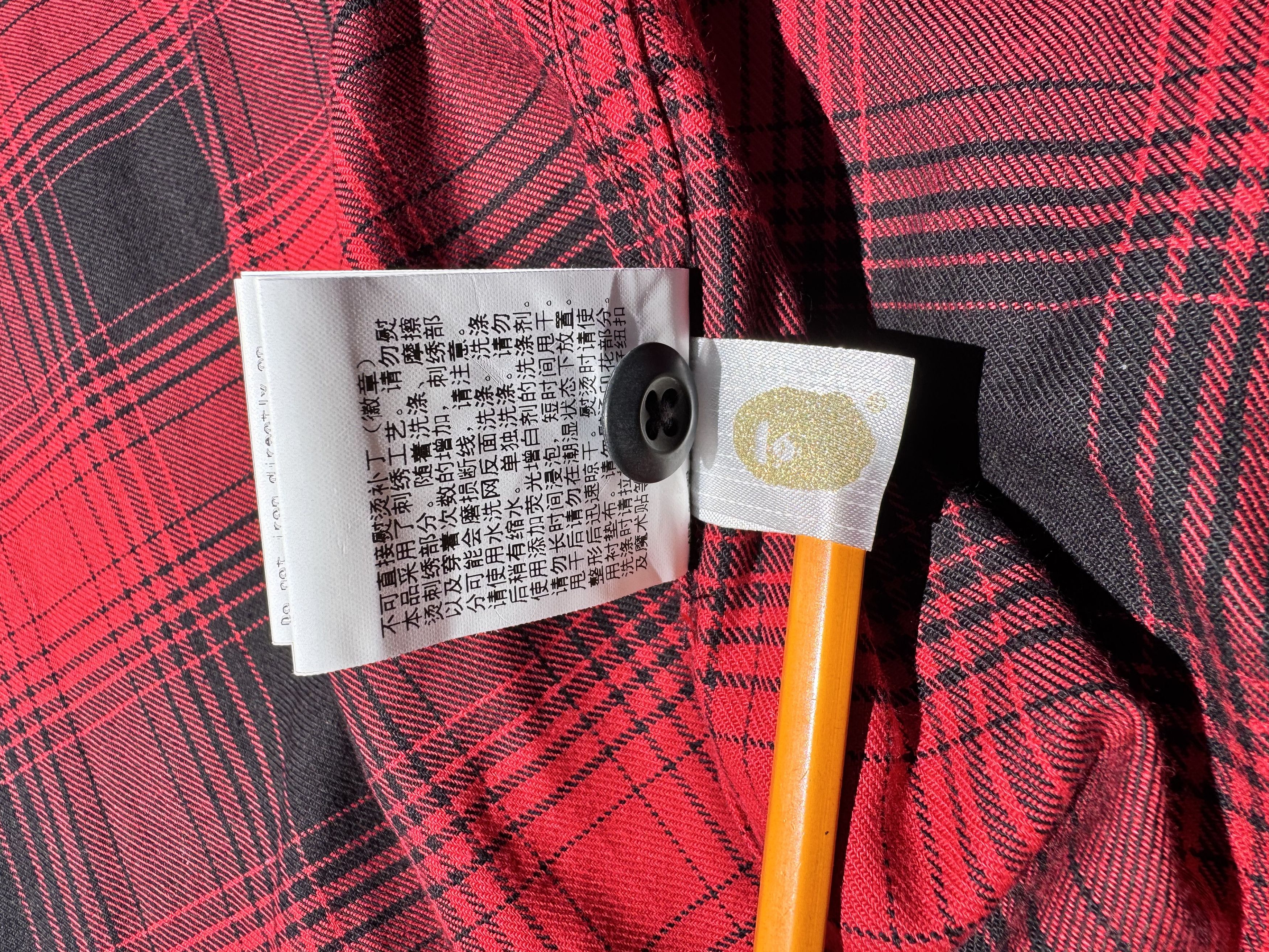 Bape a bathing ape check shark relaxed fit flannel shirt Size US M / EU 48-50 / 2 - 9 Thumbnail