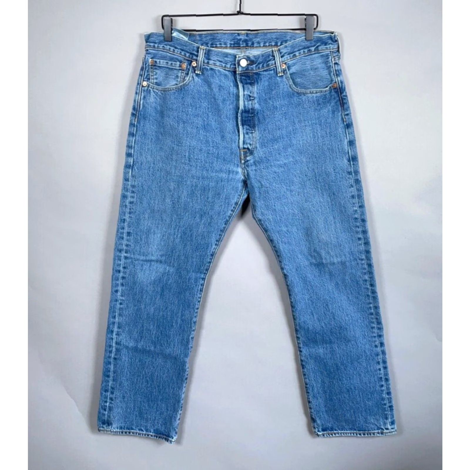 Levi's Levi's 501 XX Jeans Mens 36 x 30 Blue Denim Stonewash Button Fly Straight Regular Mens Size US 36 / EU 52 - 2 Thumbnail