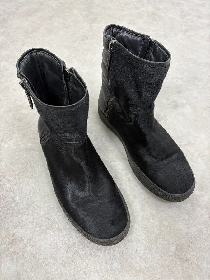Moncler Moncler Signature Winter Black Pony Hair Leather Boots Size US 9 / EU 42 - 4 Thumbnail