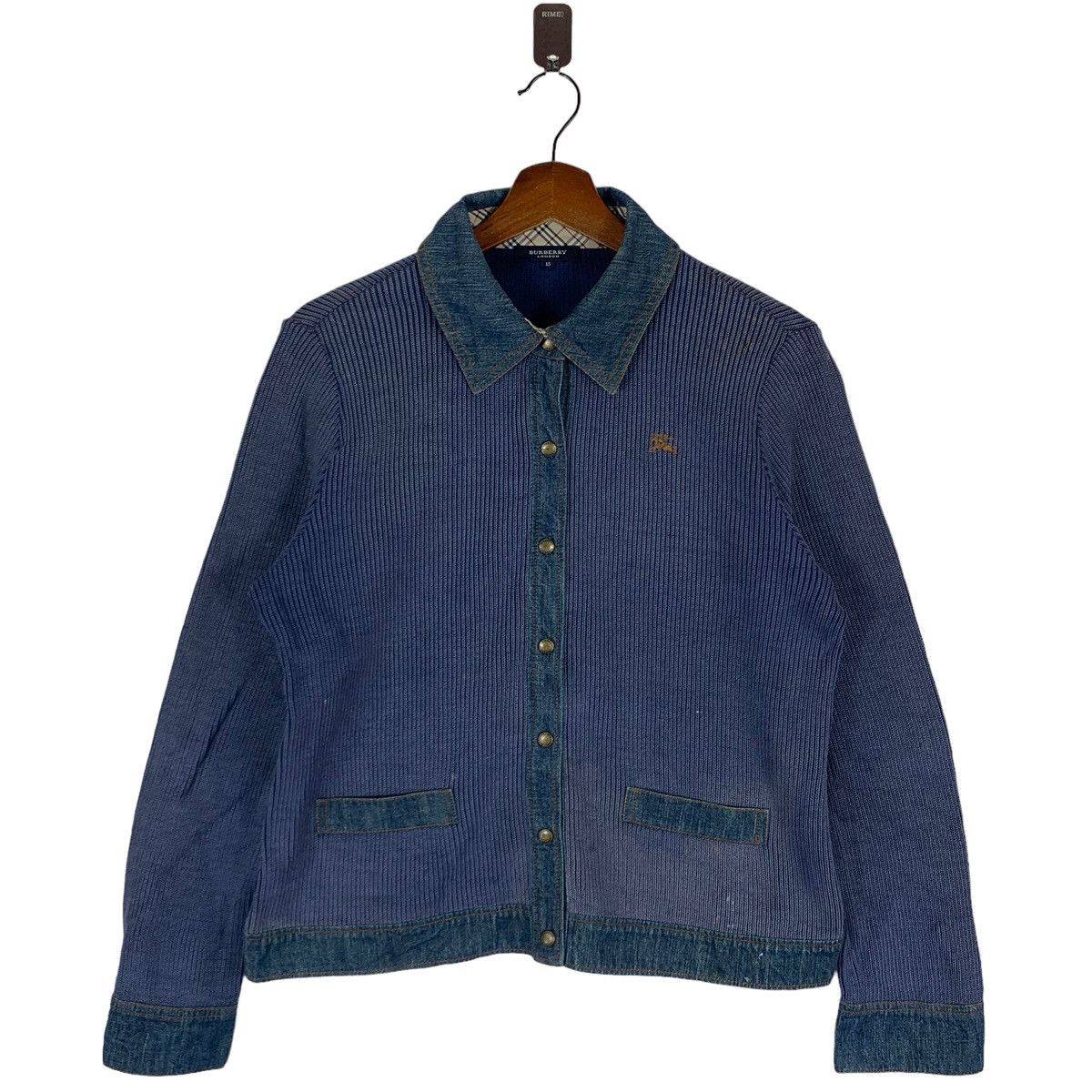 Burberry VINTAGE BURBERRYS OF LONDON CARDIGAN PEARL SNAP BUTTON Size S / US 4 / IT 40 - 1 Thumbnail