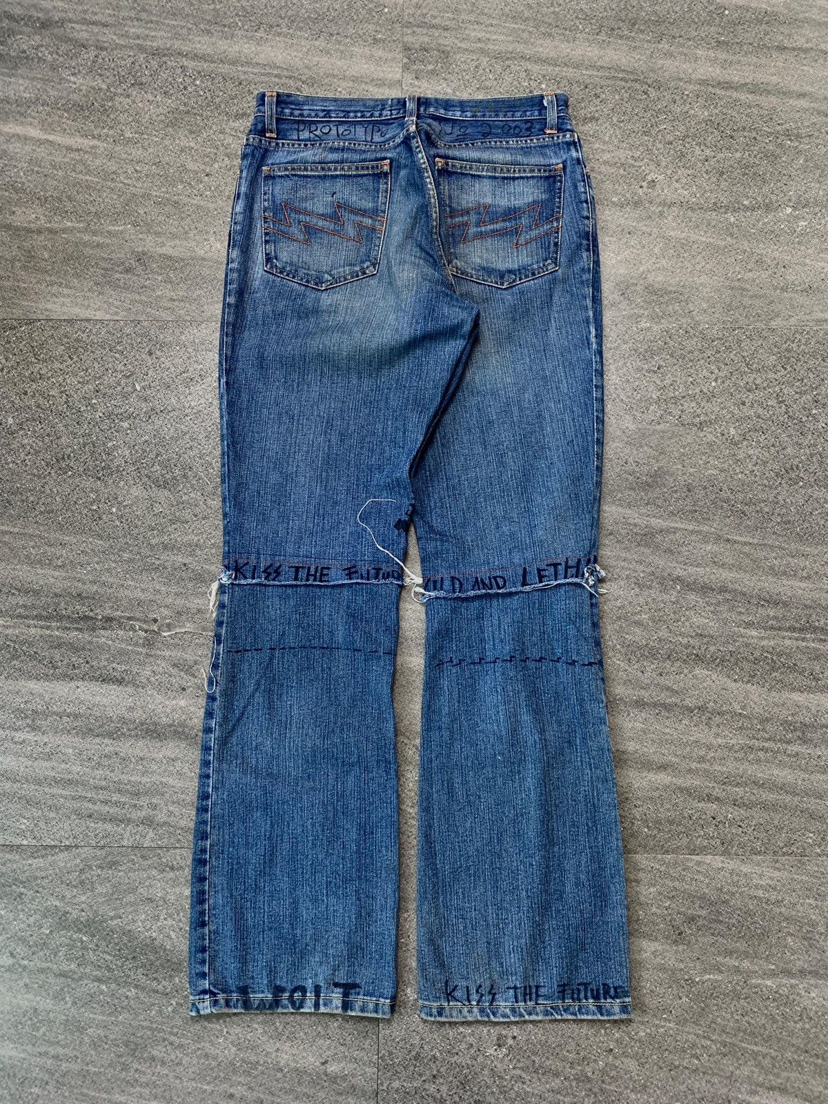 Walter Van Beirendonck FREE TAX! 2003 W&LT Reconstructed Bootcut Denim Jeans Size US 32 / EU 48 - 6 Thumbnail