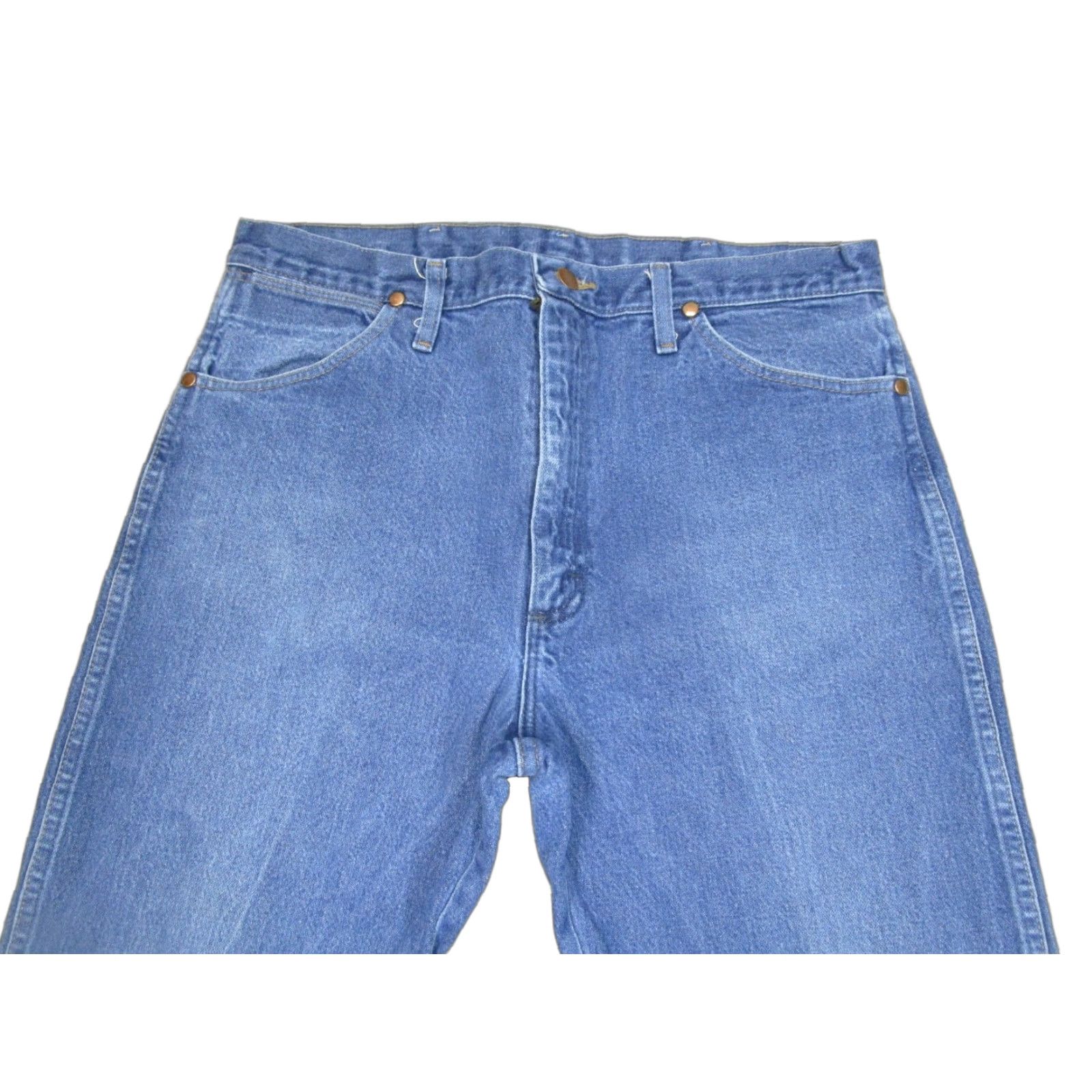 Wrangler Wrangler Jeans Men 36x32 Light Wash Cowboy Cut Western Pants Blue Logo 5-Pocket Regular Fit Cowboys Mens Size US 36 / EU 52 - 1 Thumbnail