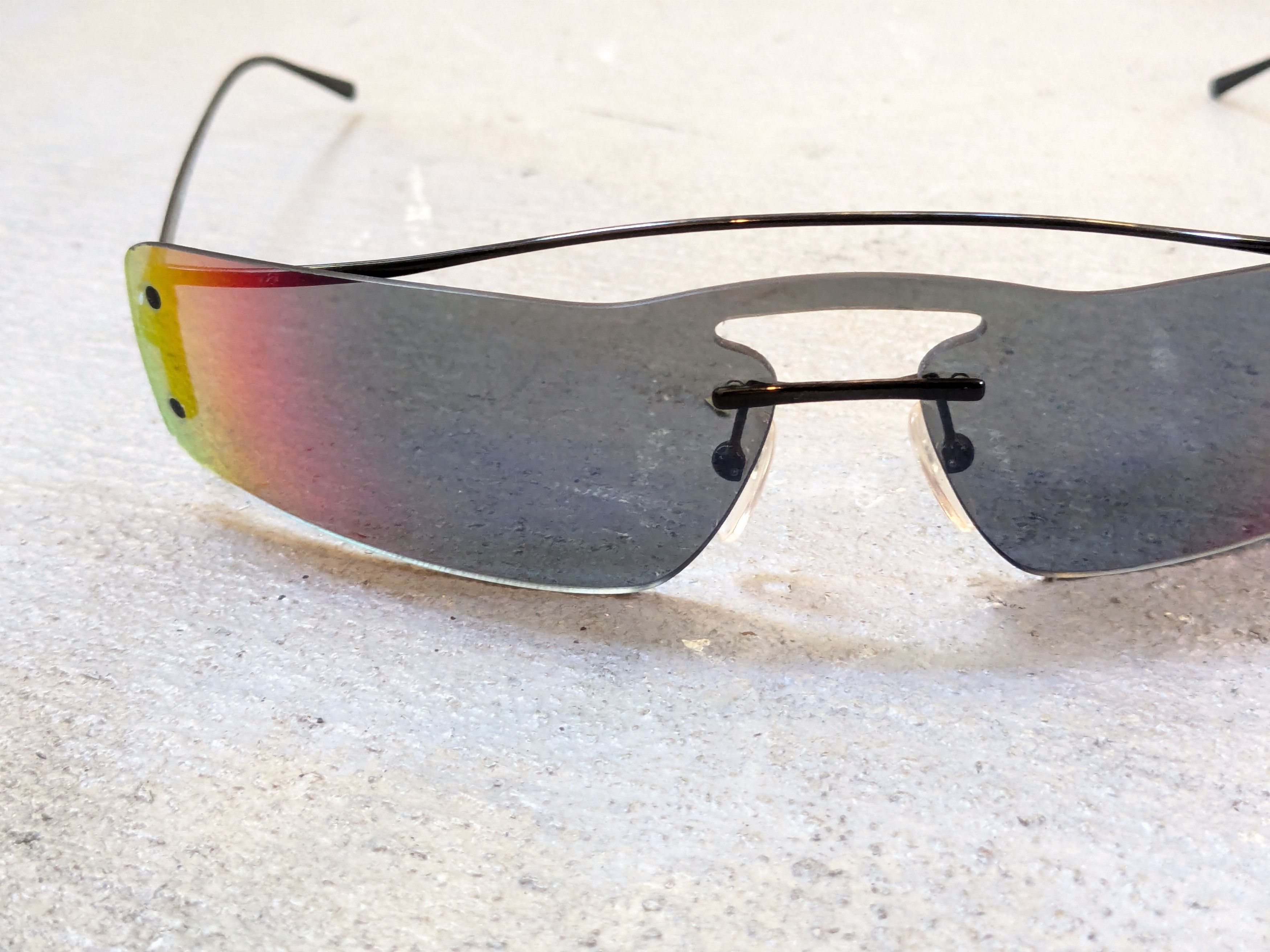 Prada Prada Sunglasses SPR61V Rainbow Mirrored Wire Rimless Size ONE SIZE - 5 Thumbnail