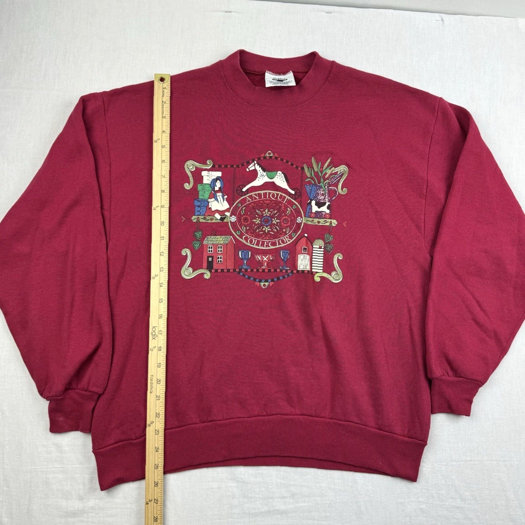 Vintage VINTAGE Gopher Sport Sweatshirt Shirt Adult L Red 90s USA Grandma Crewneck Mens Size US L / EU 52-54 / 3 - 6 Thumbnail