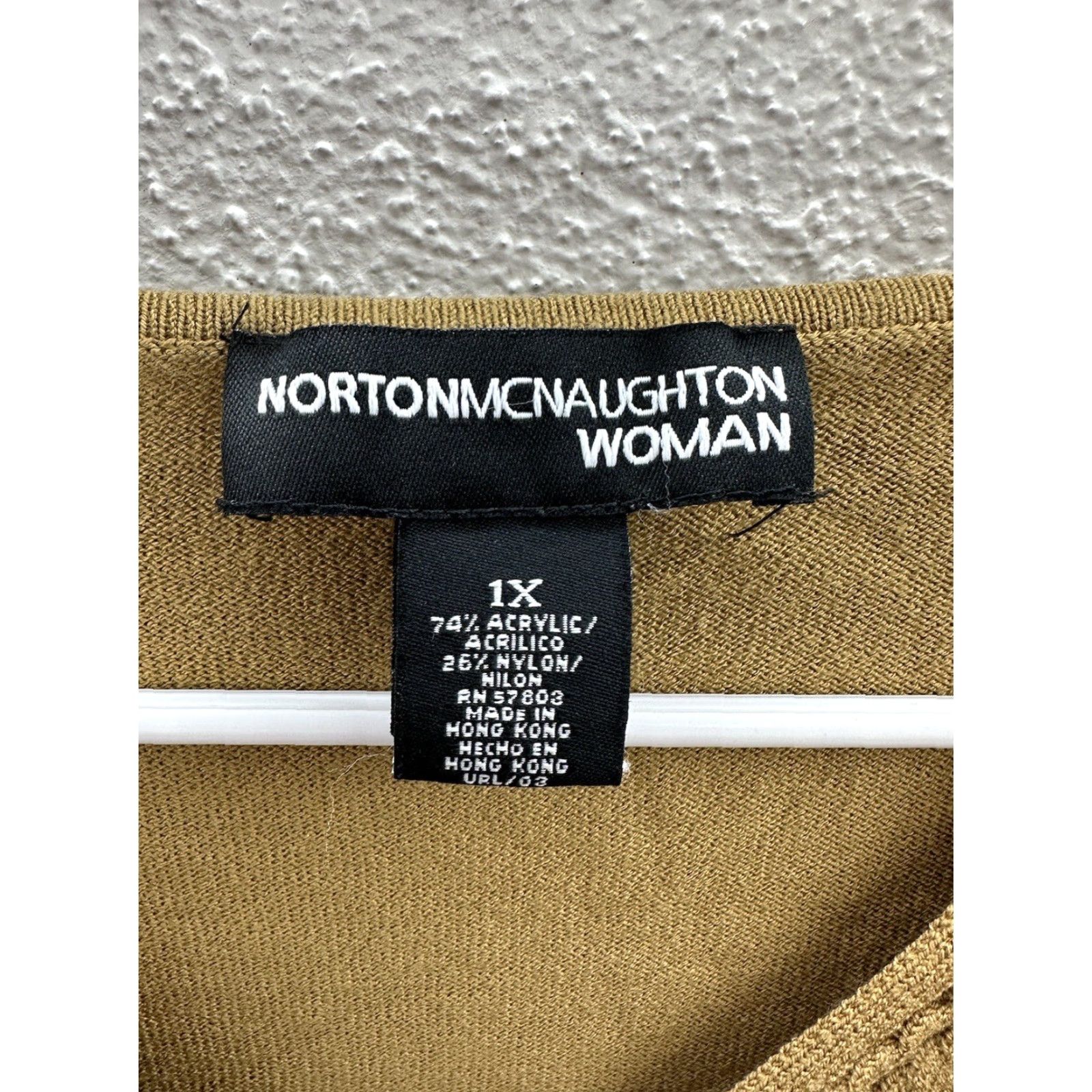 Vintage Norton Mcnaughton Womens Blouse Plus Size 1X Brown 3/4 Sleeve Fringe Size XL / US 12-14 / IT 48-50 - 5 Thumbnail