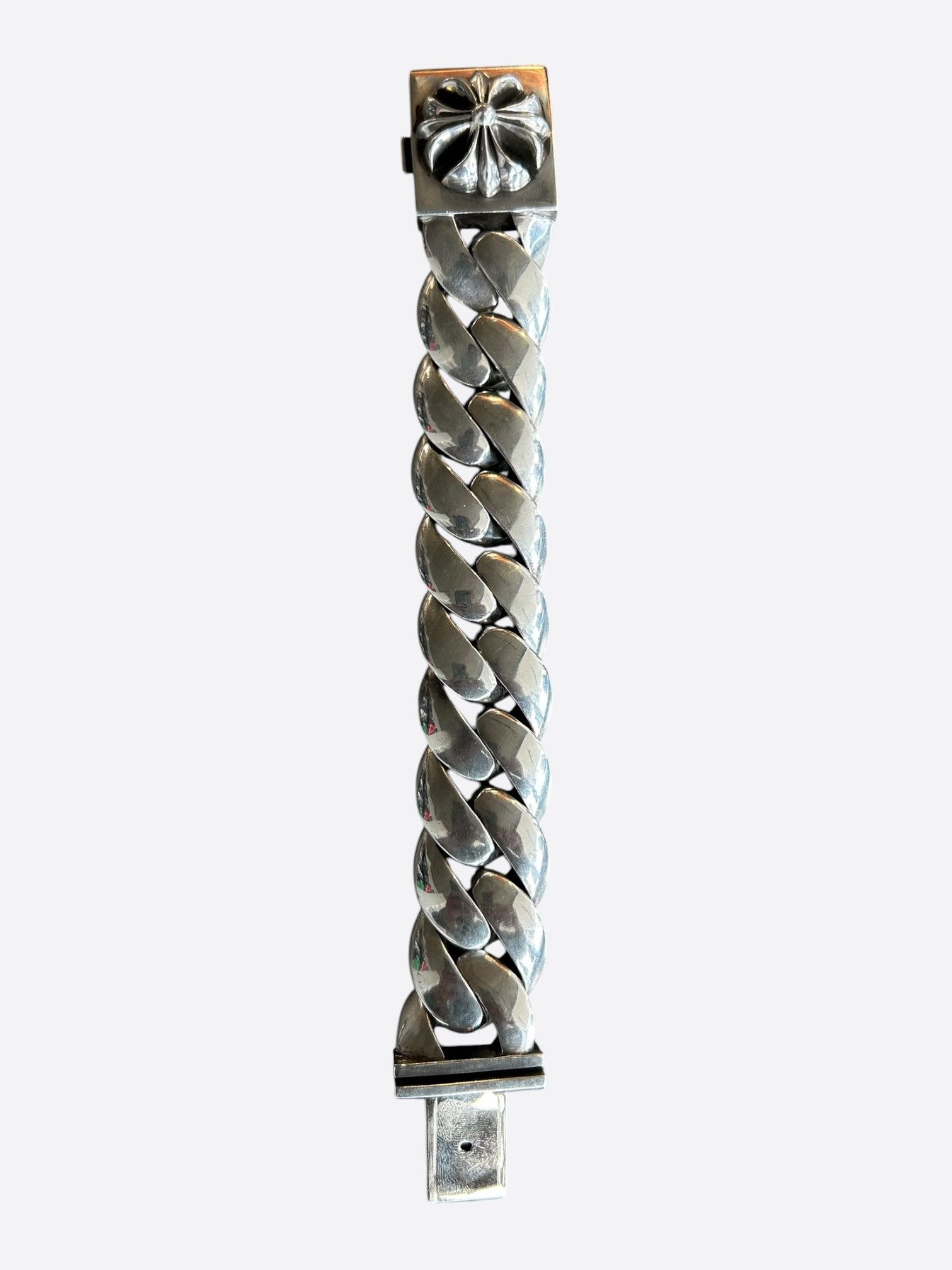 Chrome Hearts Chrome Hearts Silver Plus Cross XL Cuban Bracelet Size ONE SIZE - 3 Thumbnail
