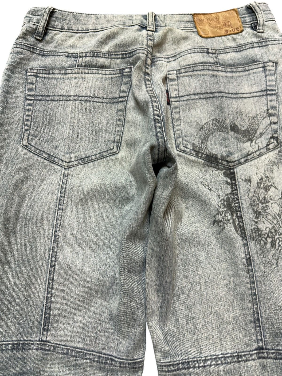 Kapital Vintage Souk Flare Bootcut Dragon Essence Faded Denim Size US 30 / EU 46 - 9 Thumbnail