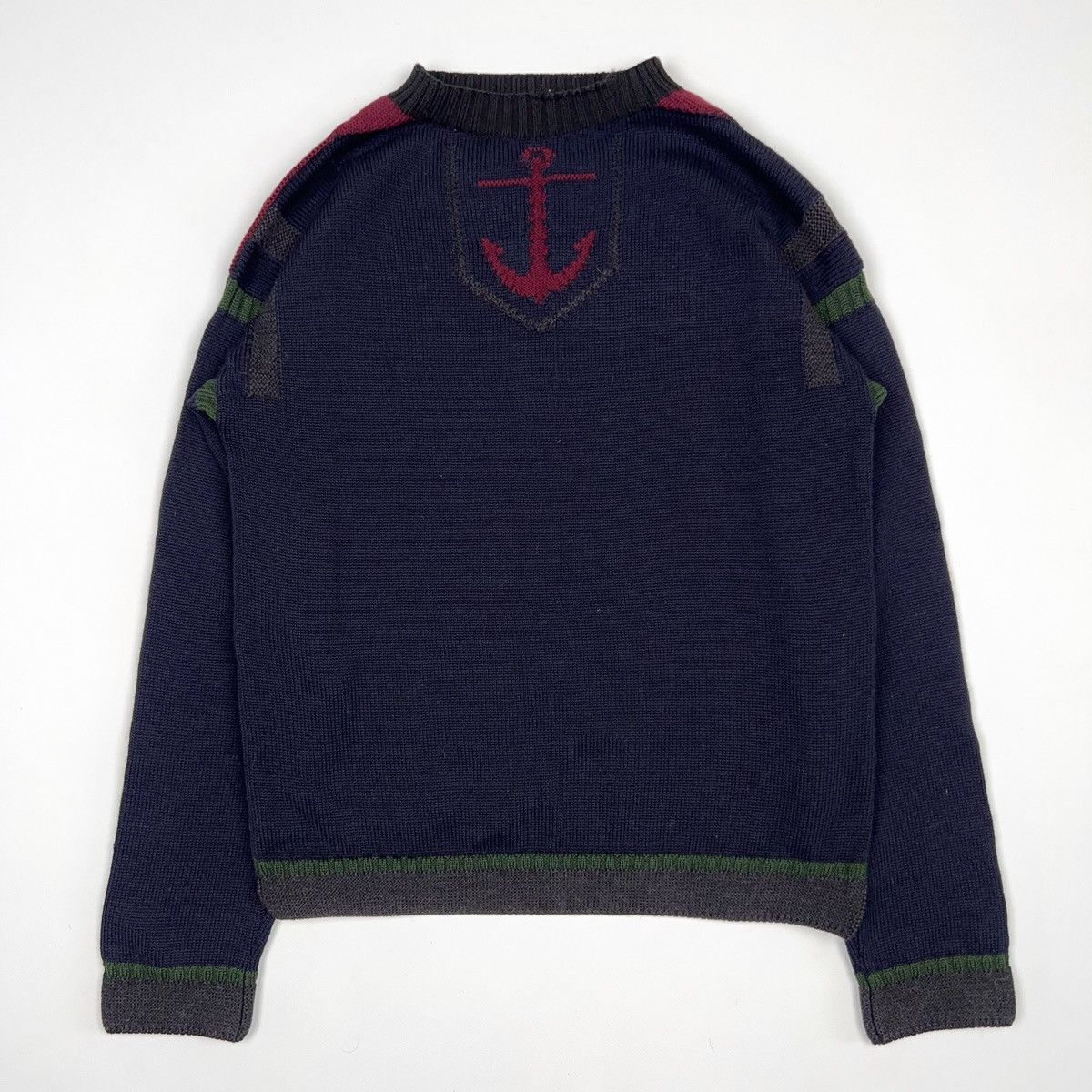 Pre-owned Jean Paul Gaultier Vintage Knit Sweater Anchor Archive In Blue