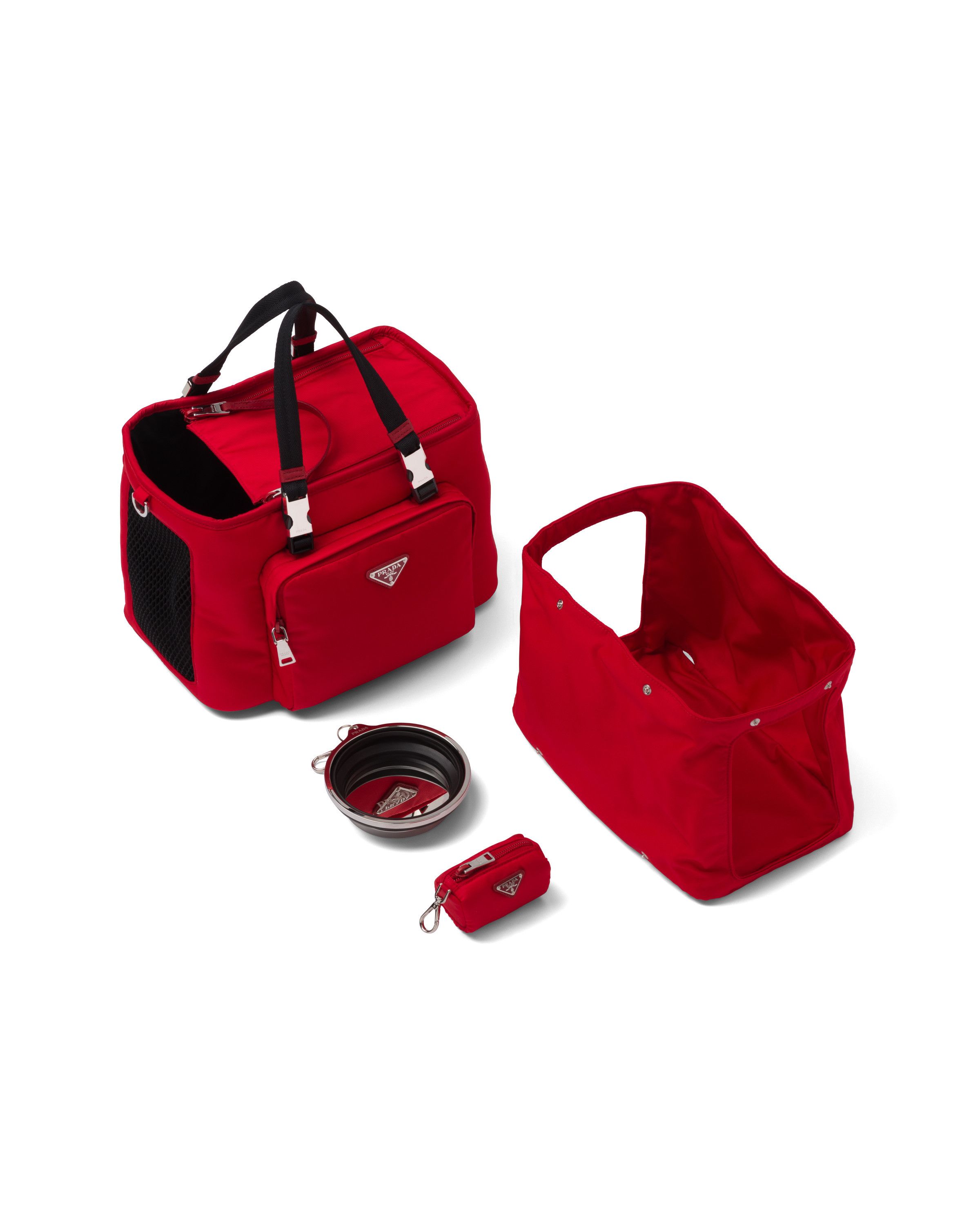 Prada o1la1rc1a0925 Size: OS / Re-Nylon and Saffiano Pet Bag Red Size ONE SIZE - 5 Thumbnail
