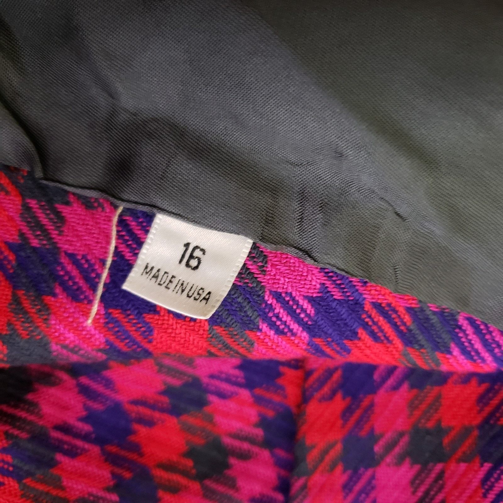 Evan Picone Evan Picone Houndstooth Wool Plaid Blazer Jacket Skirt Suit Size XXL / US 16-18 / IT 52-54 - 13 Thumbnail