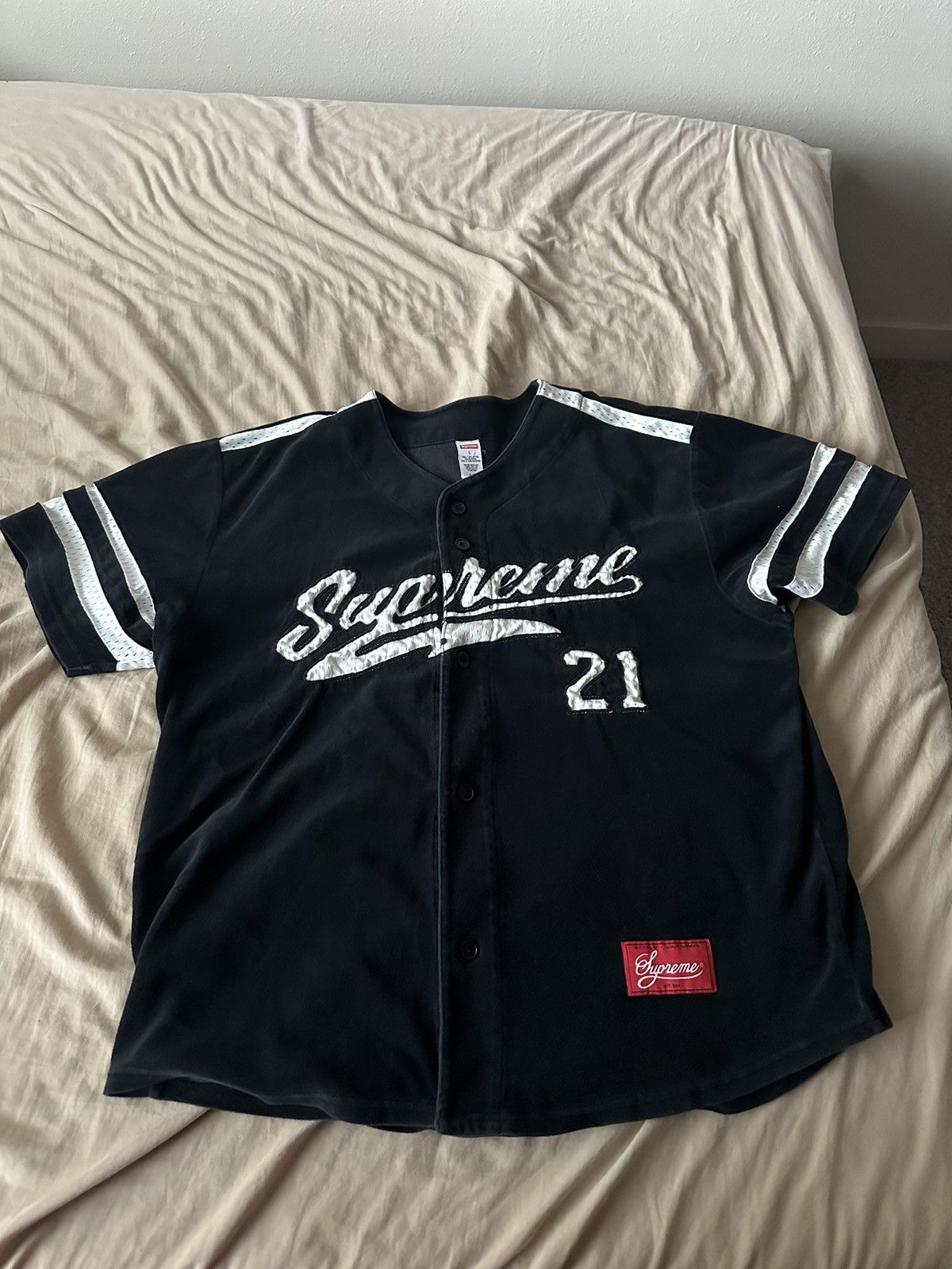 トップス supreme Velvet Baseball Jersey M Supreme Mitchell & Ness Satin White Baseball Jersey | SS23KN25