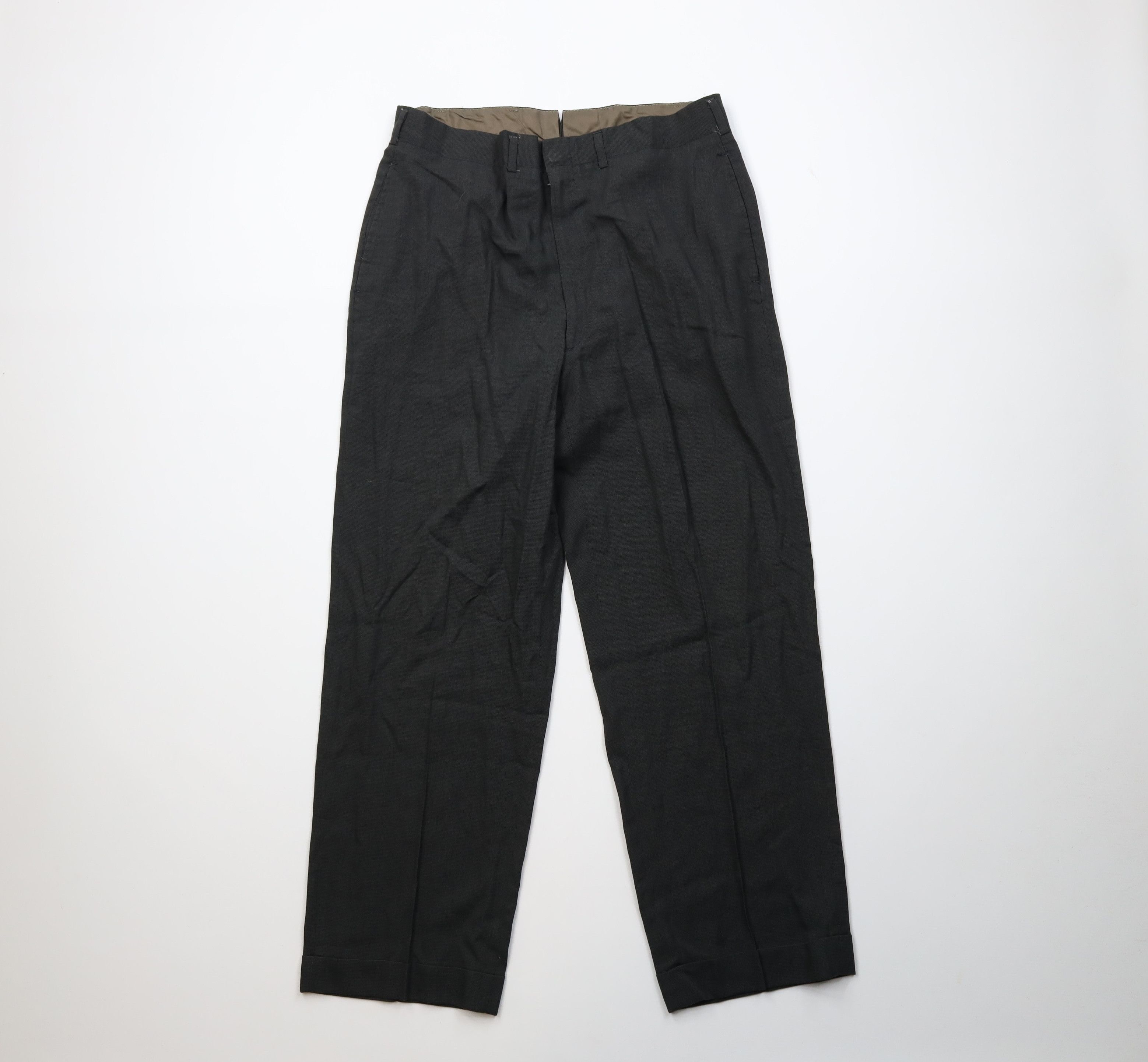 Vintage Vintage 50s Rockabilly Lightweight Wool Knit Chino Pants USA Size US 34 / EU 50 - 1 Thumbnail