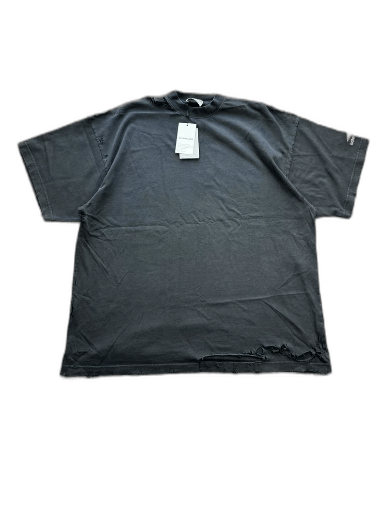 Balenciaga Balenciaga balenciaga black distressed short sleeve tshirt Size US M / EU 48-50 / 2 - 1 Thumbnail