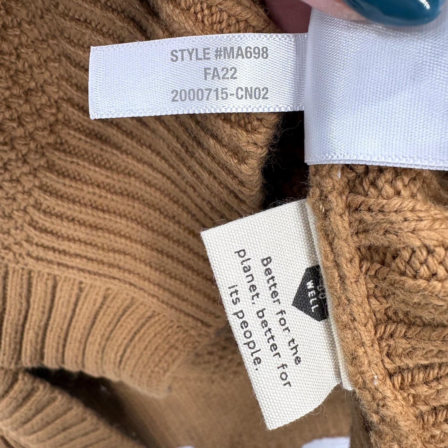 Madewell Madewell Pullover Sweater Womens Large Brown Kristina Ribbed Knit Crew Neck Long Sleeve Solid Vintage No Size L / US 10 / IT 46 - 7 Thumbnail